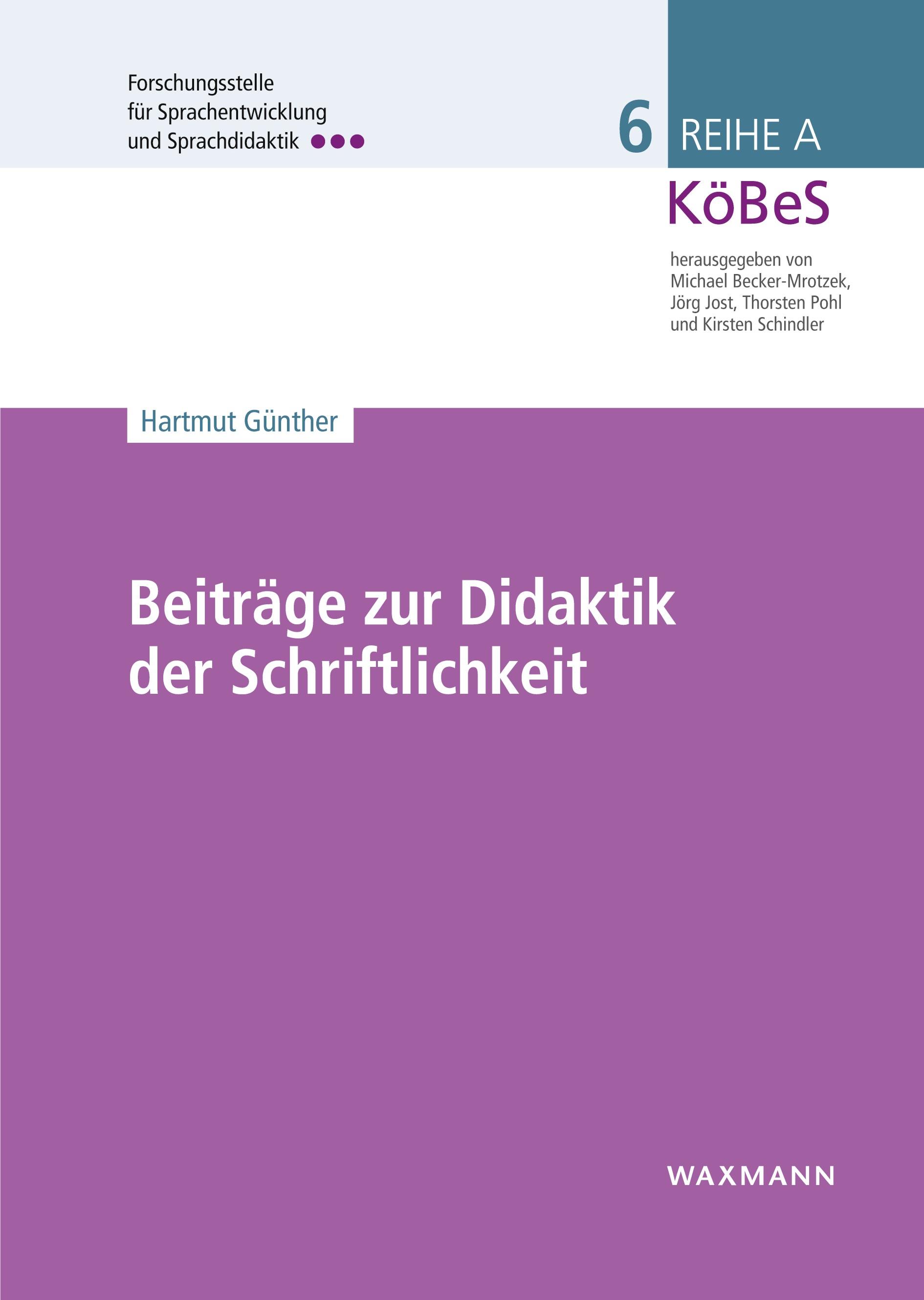 Beiträge zur Didaktik der Schriftlichkeit