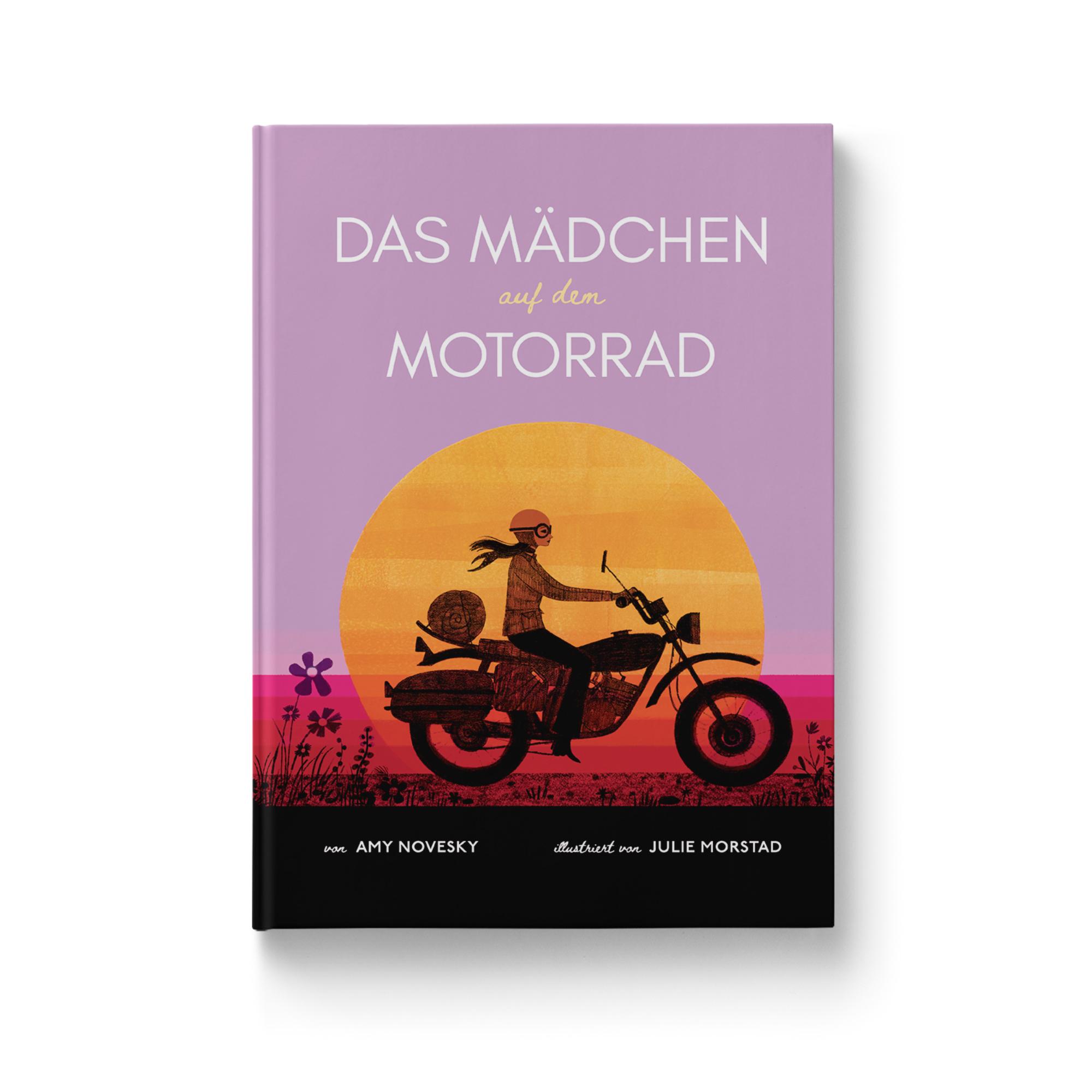 Das Mädchen auf dem Motorrad