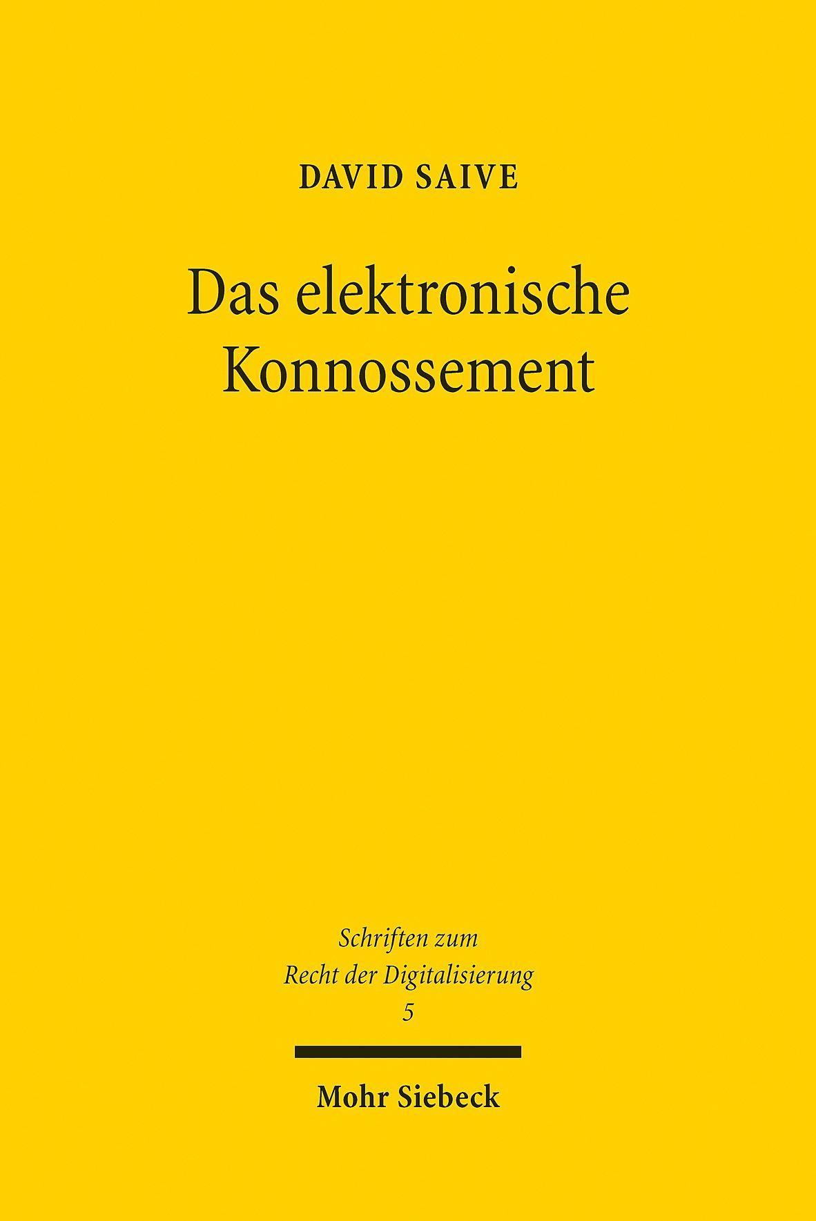 Das elektronische Konnossement