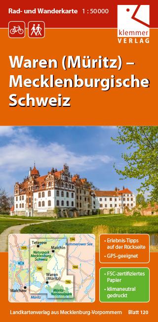 Waren (Müritz) ? Mecklenburgische Schweiz 1 : 50 000 Rad- und Wanderkarte