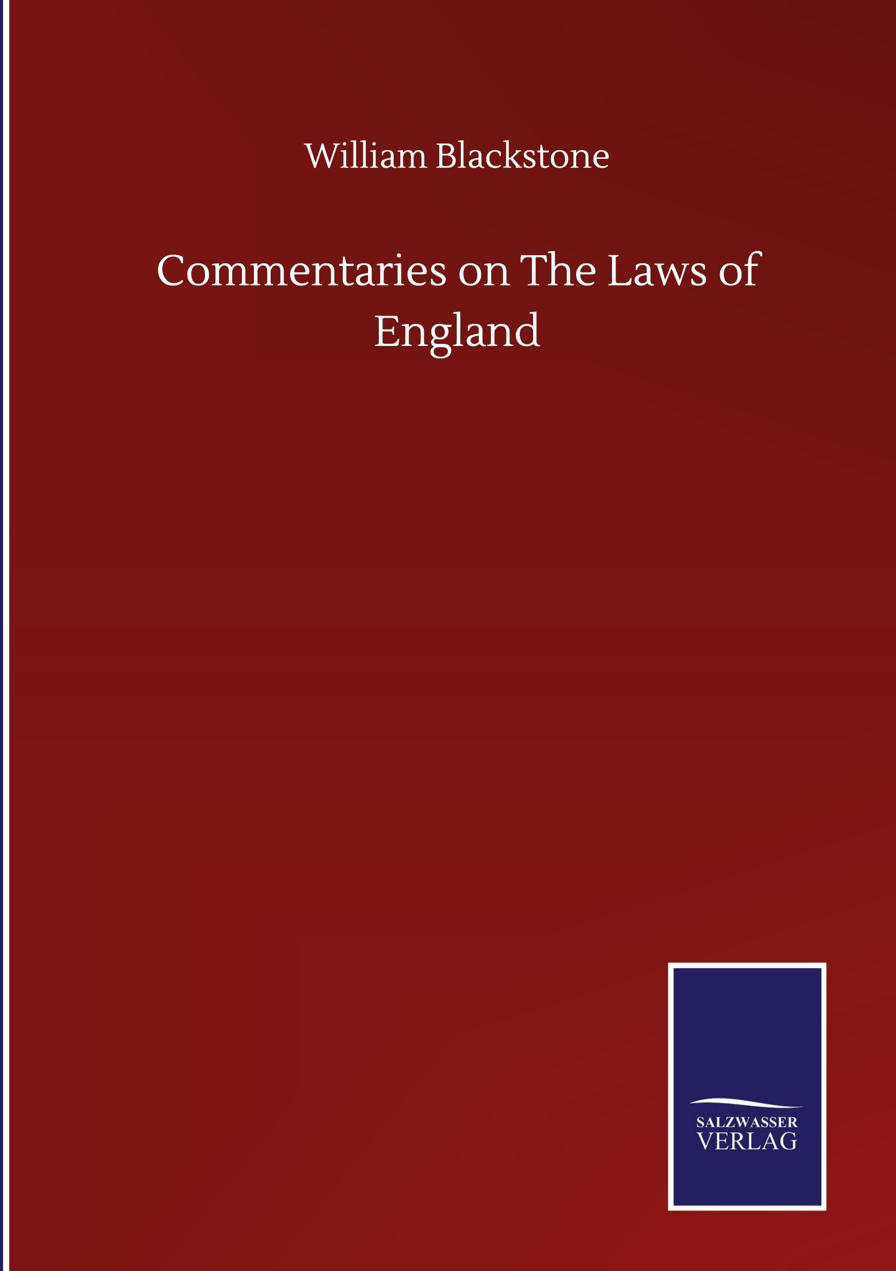 Commentaries on The Laws of England