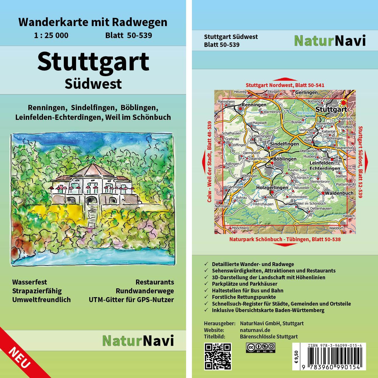 Stuttgart Südwest 1 : 25 000