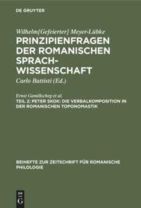 Peter Skok: Die Verbalkomposition in der romanischen Toponomastik