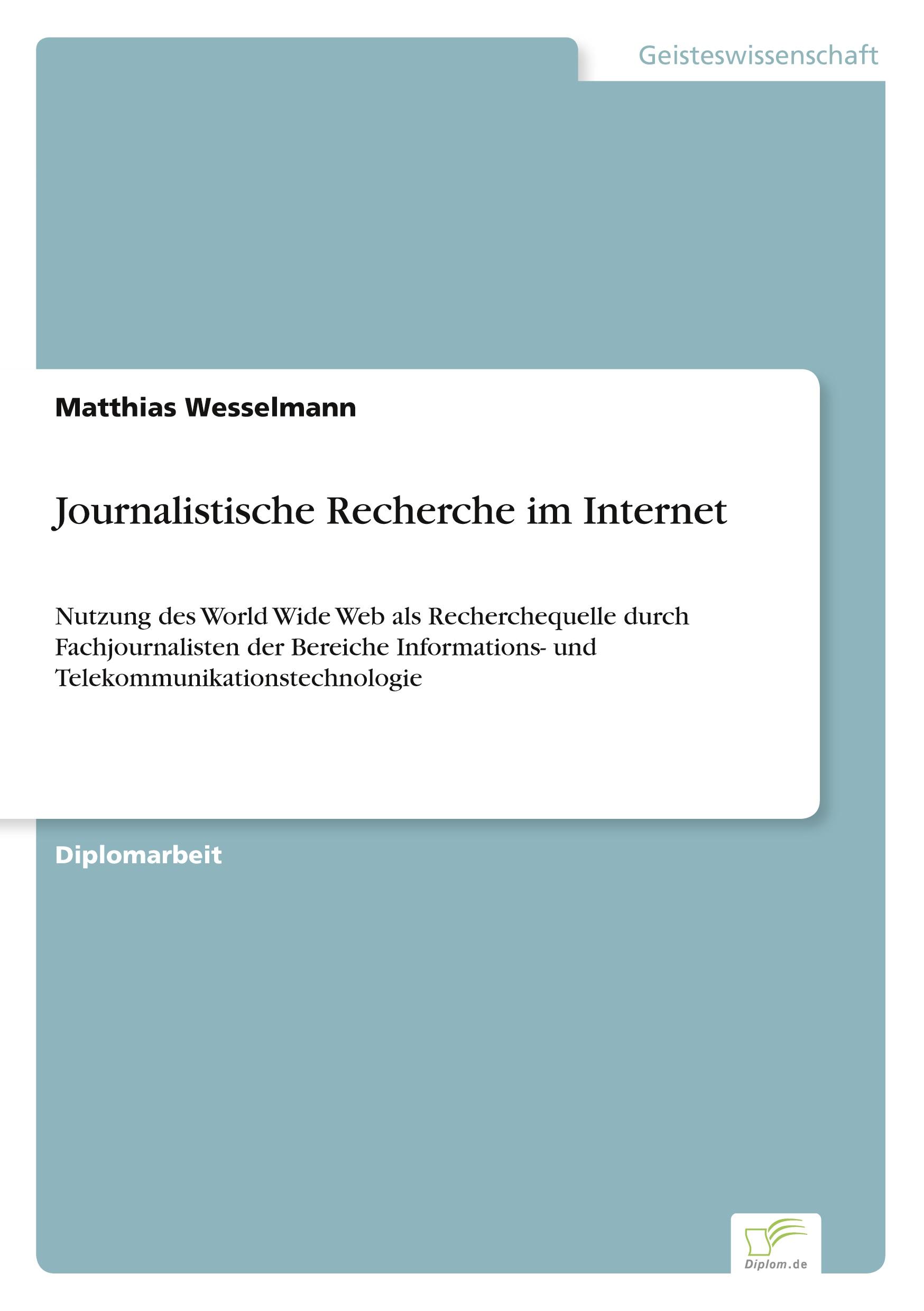 Journalistische Recherche im Internet