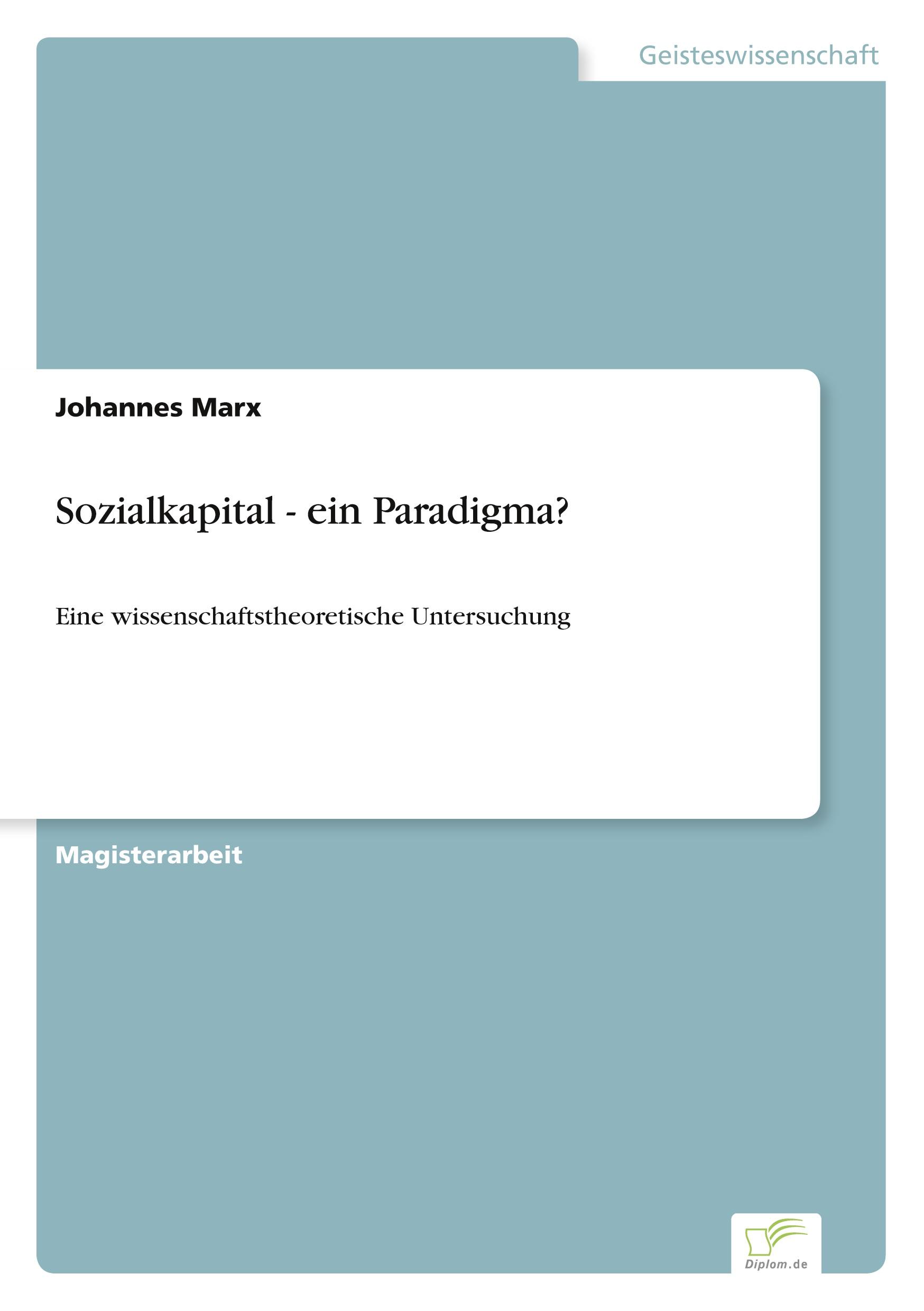 Sozialkapital - ein Paradigma?