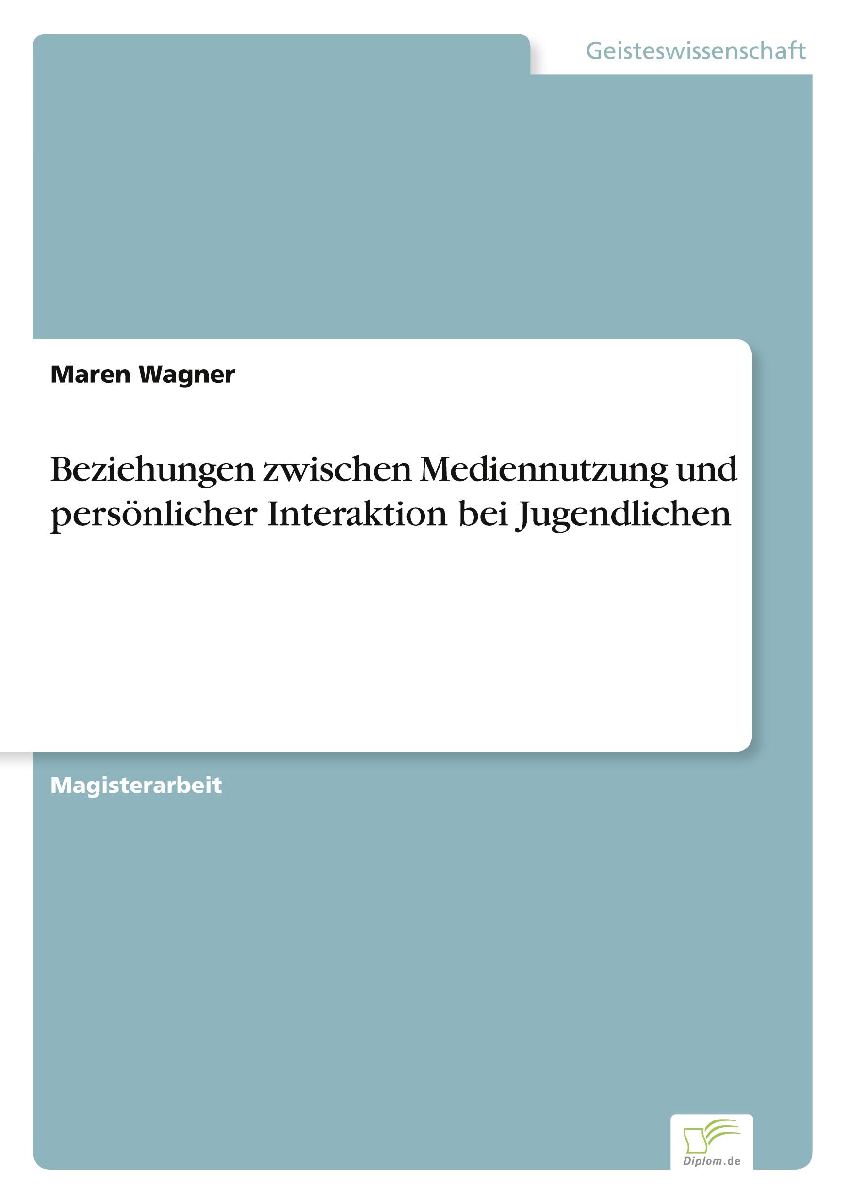 Beziehungen zwischen Mediennutzung und persönlicher Interaktion bei Jugendlichen