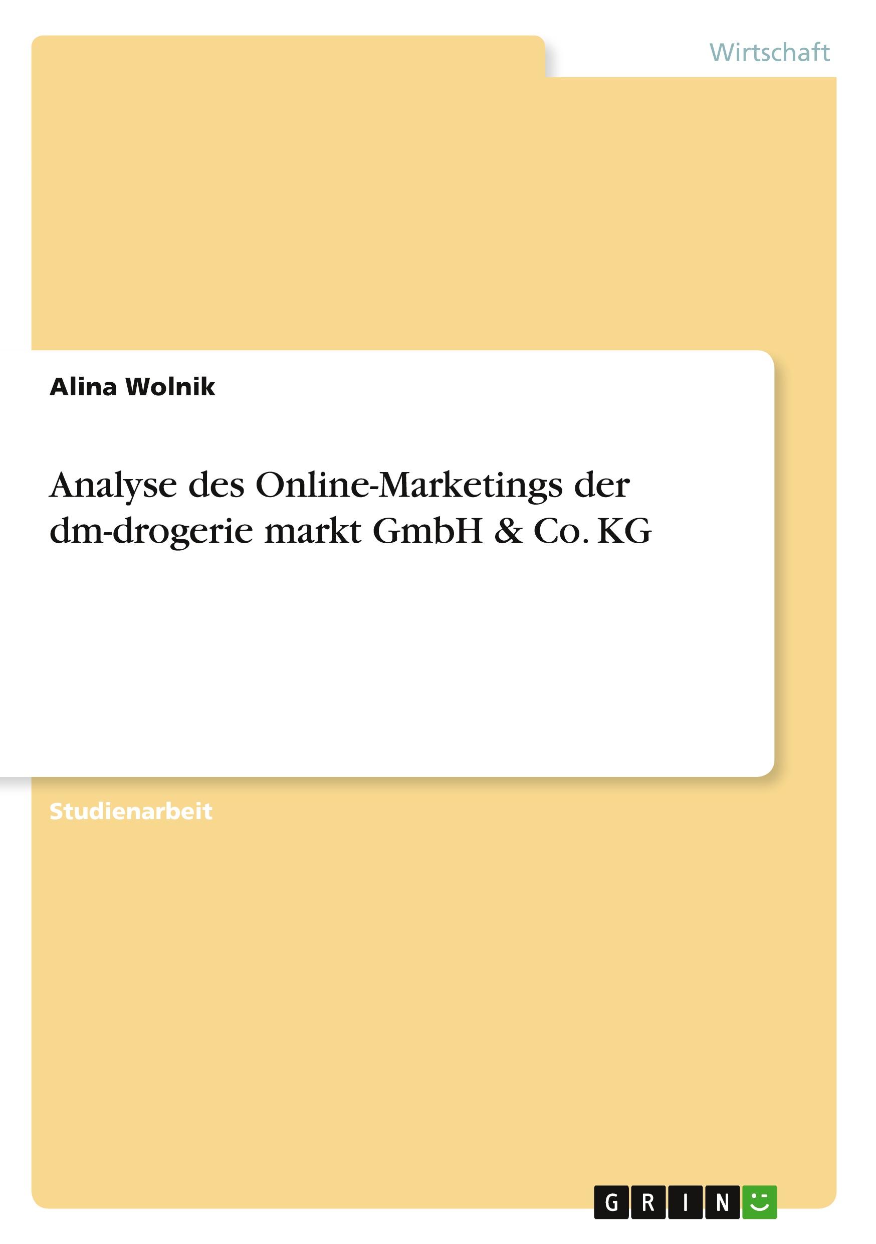 Analyse des Online-Marketings der dm-drogerie markt GmbH & Co. KG