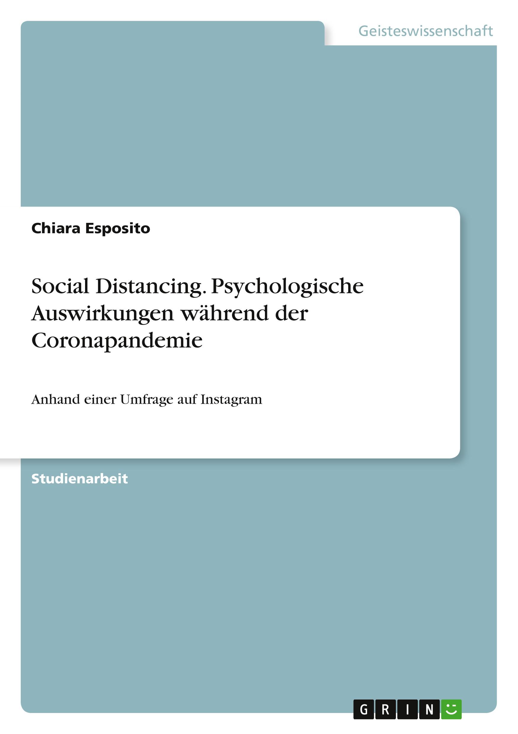 Social Distancing. Psychologische Auswirkungen während der Coronapandemie