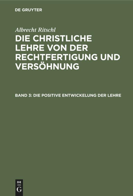 Die positive Entwickelung der Lehre