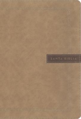 Nbla, Santa Biblia, Letra Supergigante, Leathersoft, Beige, Palabras de Jesus En Rojo, Comfort Print