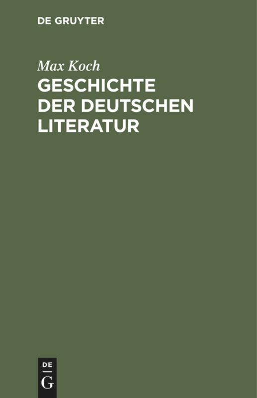 Geschichte der deutschen Literatur