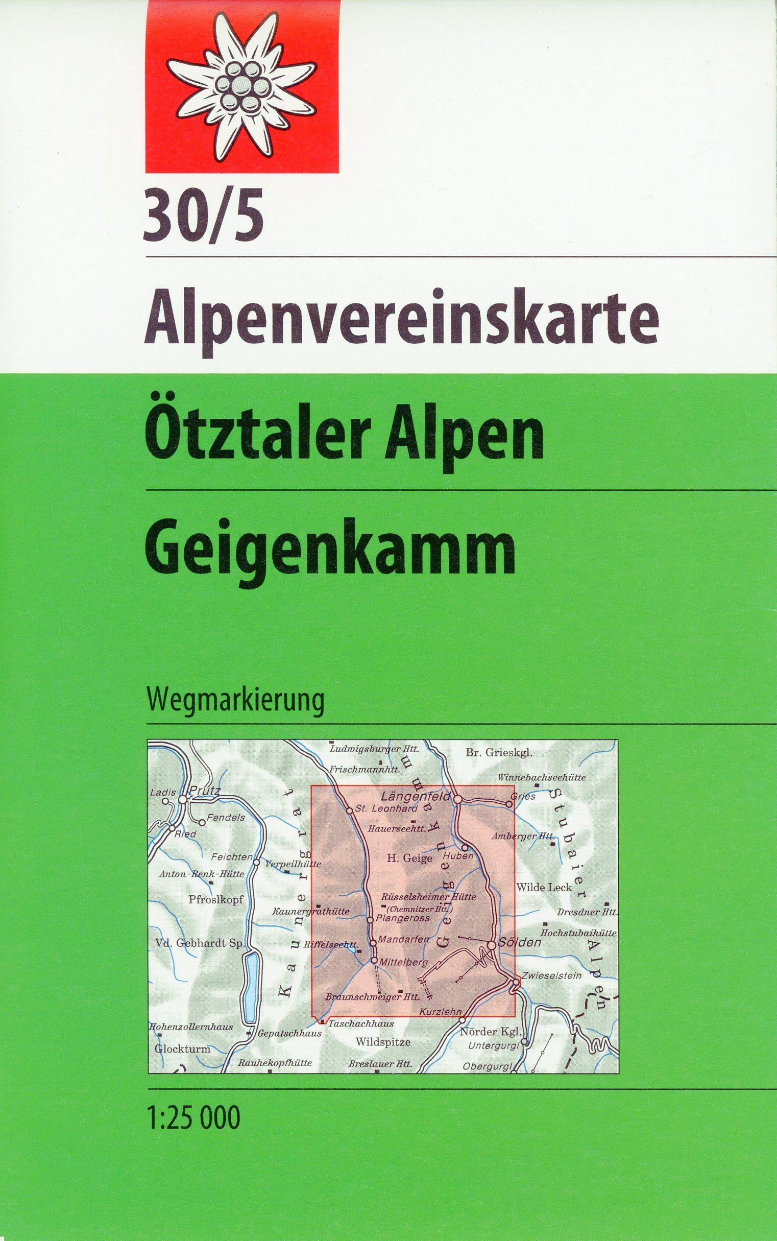 Ötztaler Alpen, Geigenkamm 1:25 000