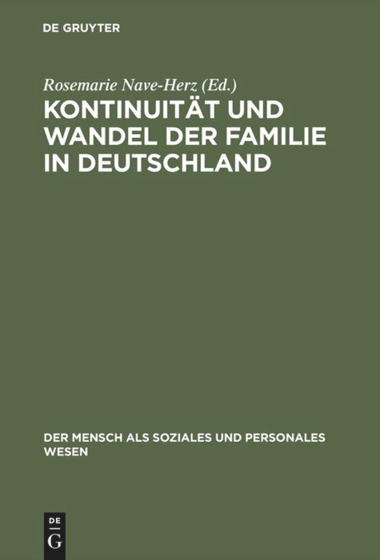 Kontinuität und Wandel der Familie in Deutschland