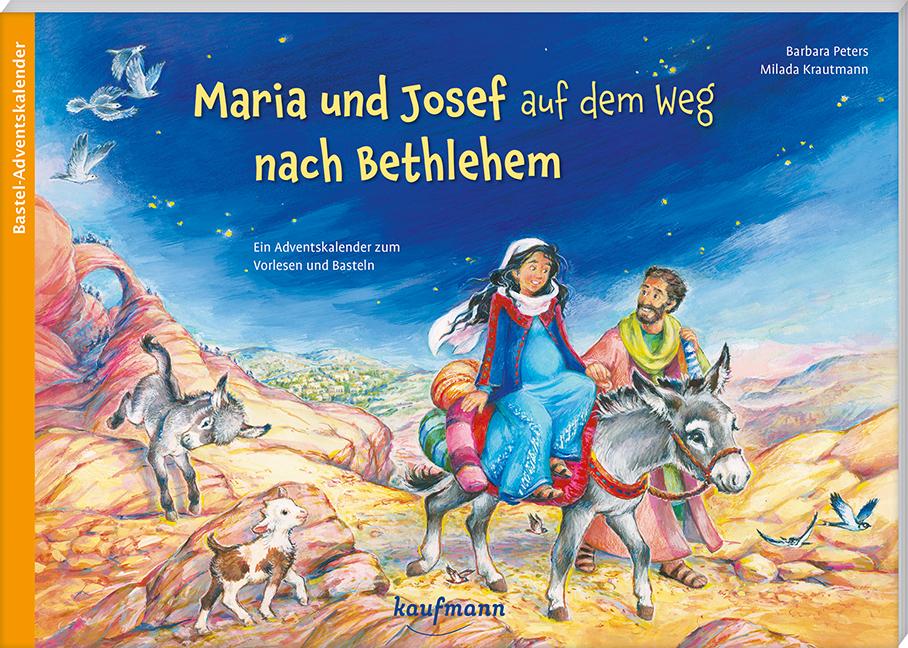 Maria und Josef auf dem Weg nach Bethlehem