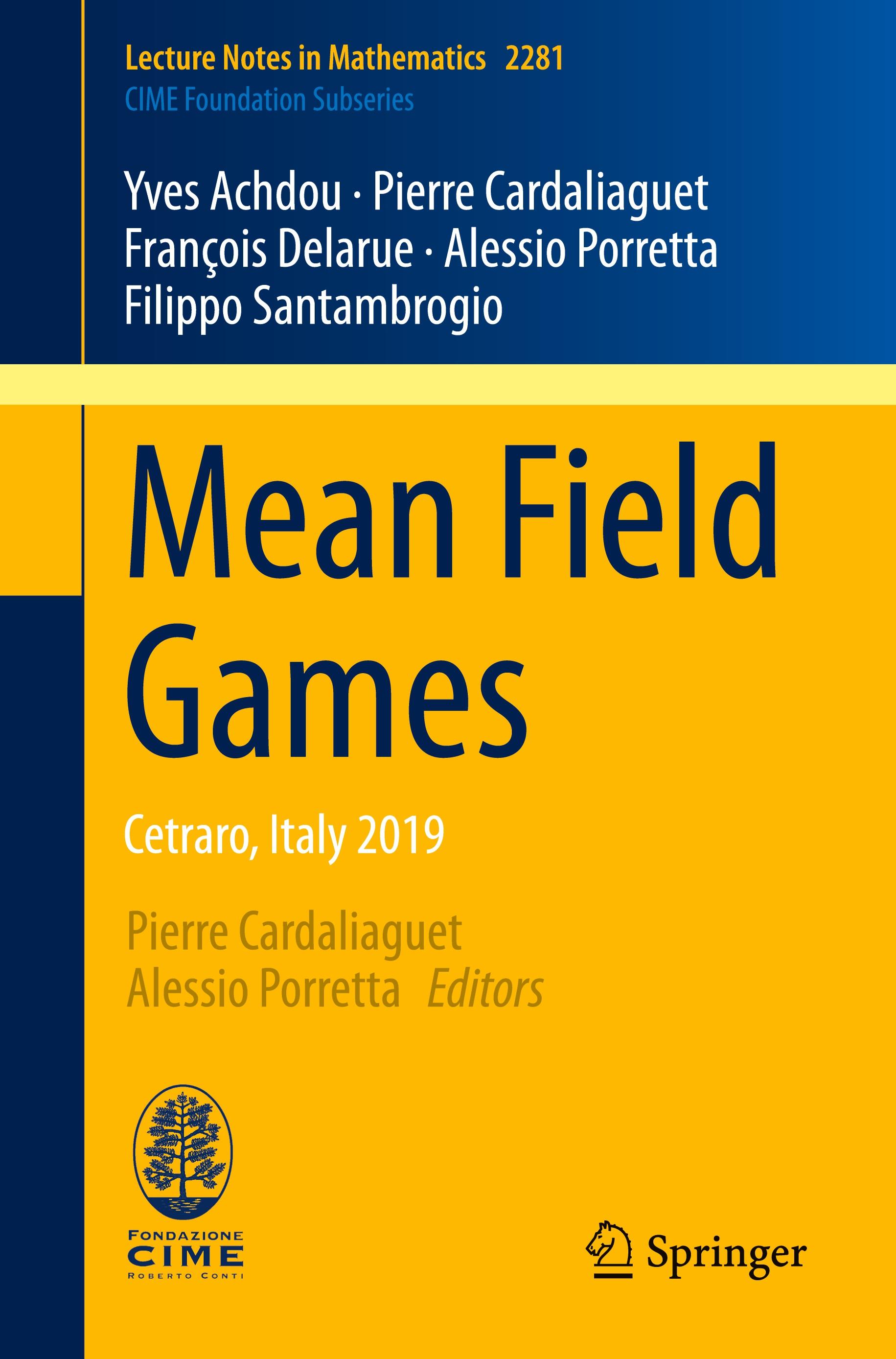 Mean Field Games