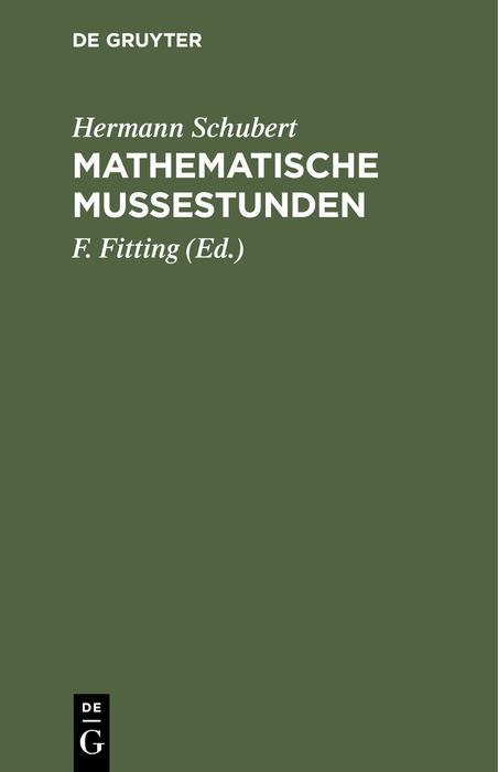 Mathematische Mußestunden