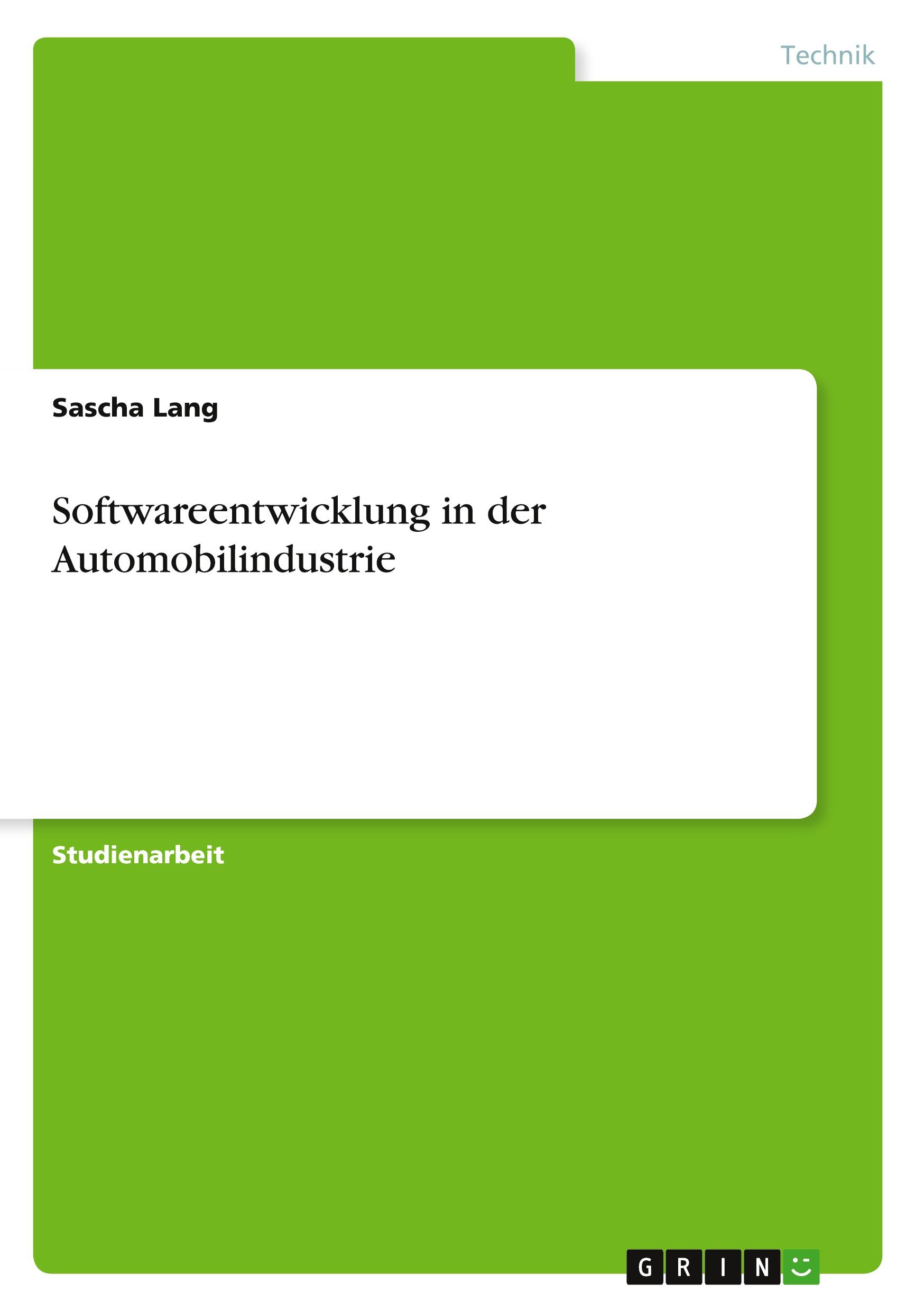 Softwareentwicklung in der Automobilindustrie