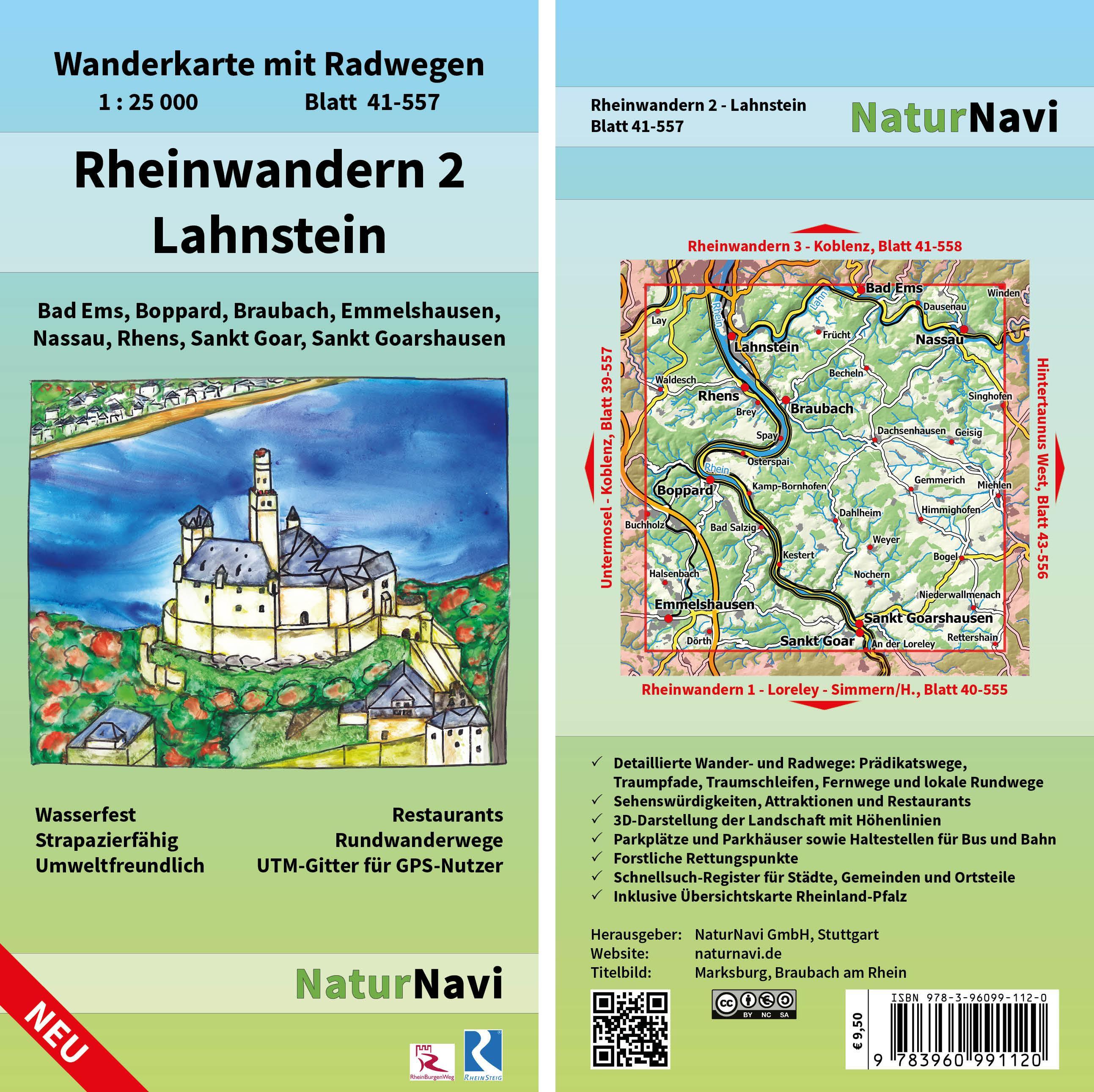 Rheinwandern 2 - Lahnstein 1:25 000