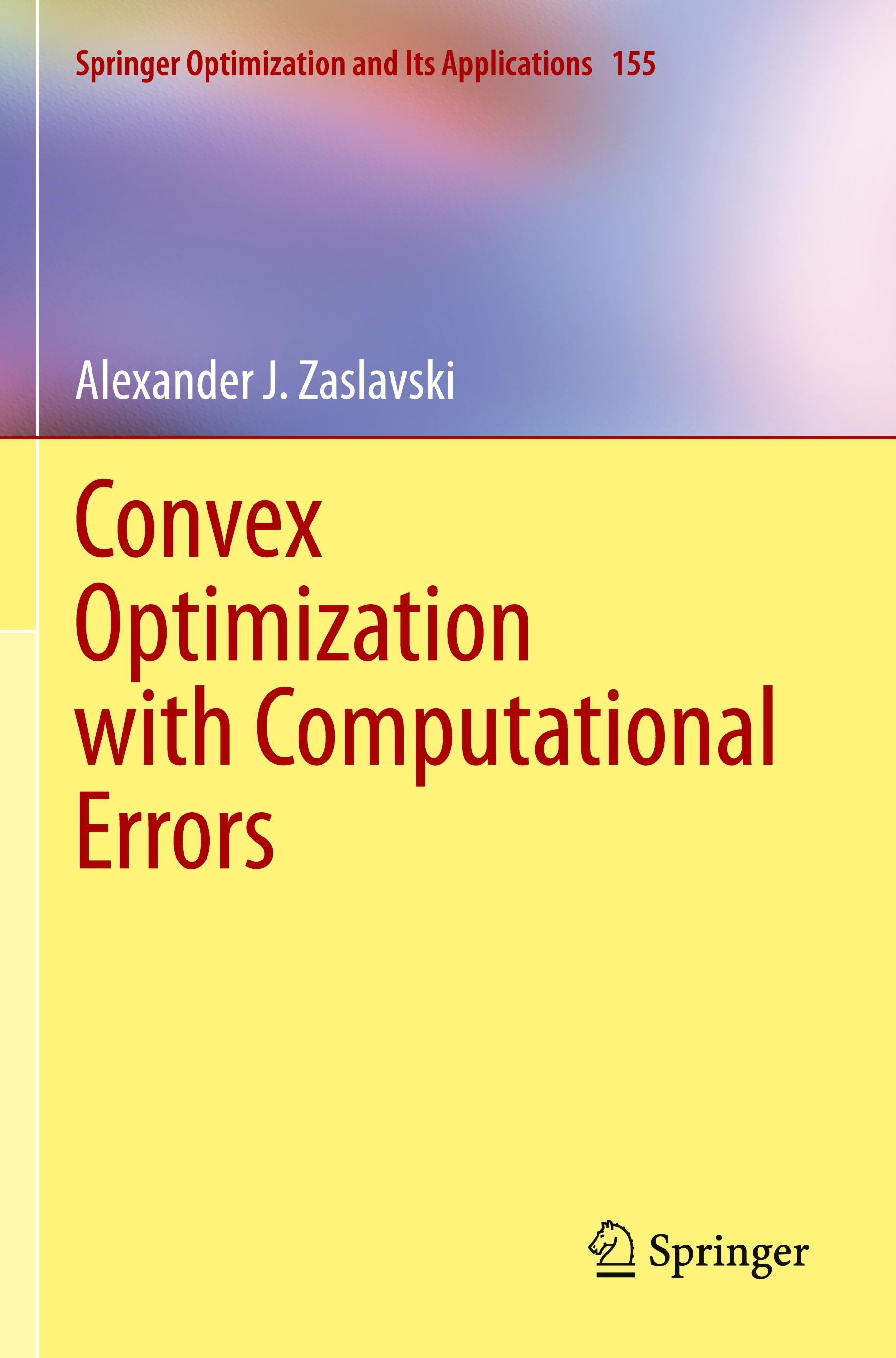 Convex Optimization with Computational Errors