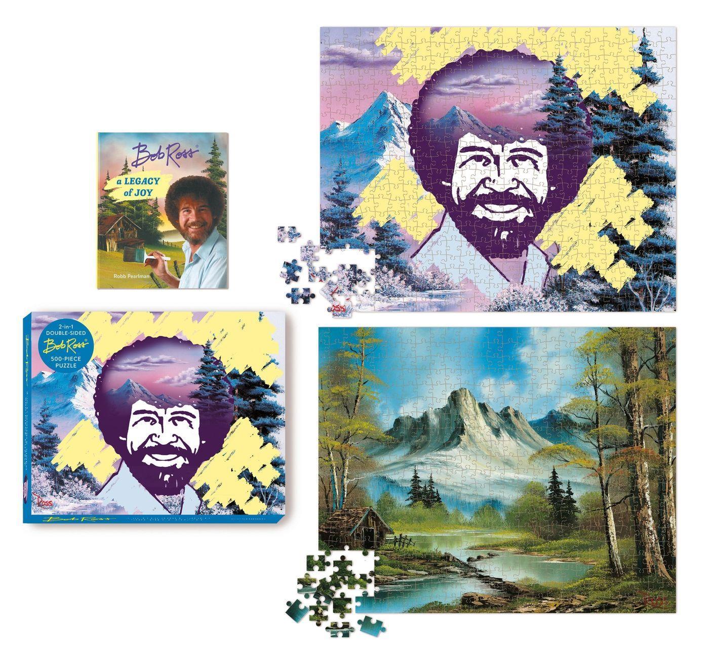 Bob Ross 2-In-1 Double-Sided 500-Piece Puzzle