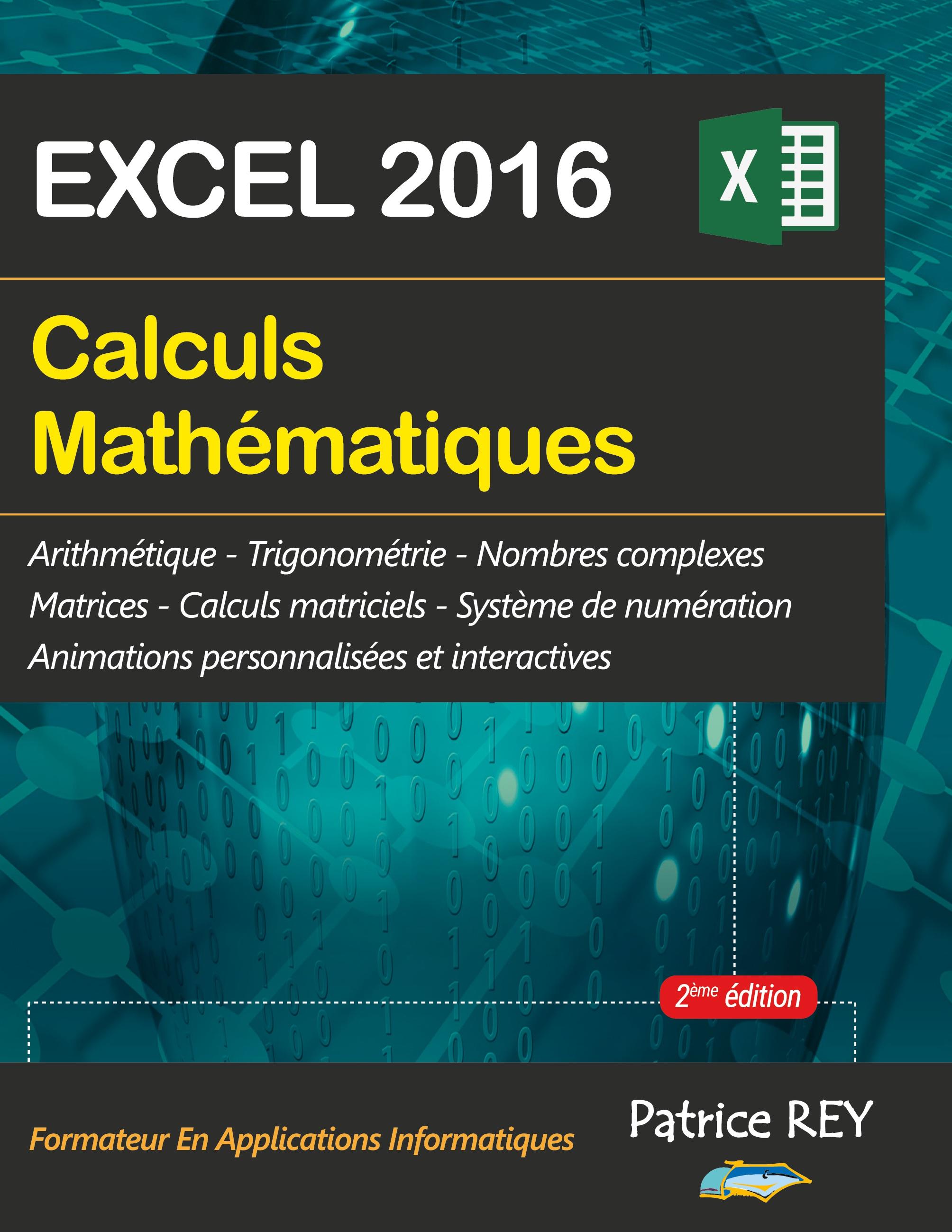 Calculs mathematiques avec EXCEL 2016