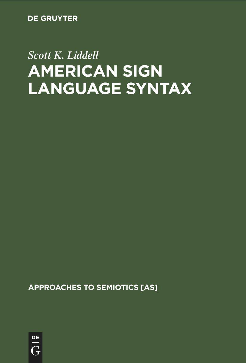 American Sign Language Syntax