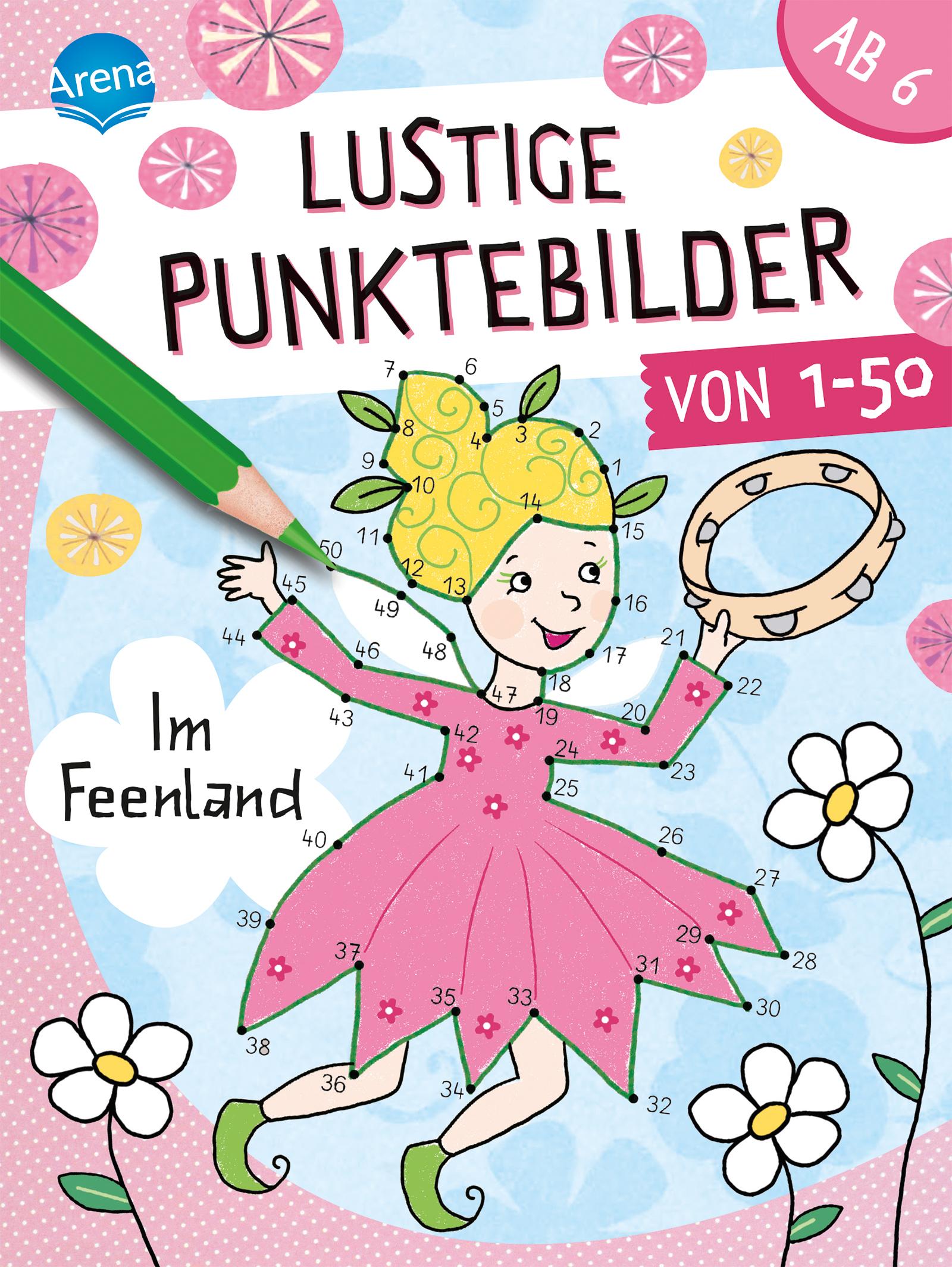 Lustige Punktebilder von 1 bis 50. Im Feenland