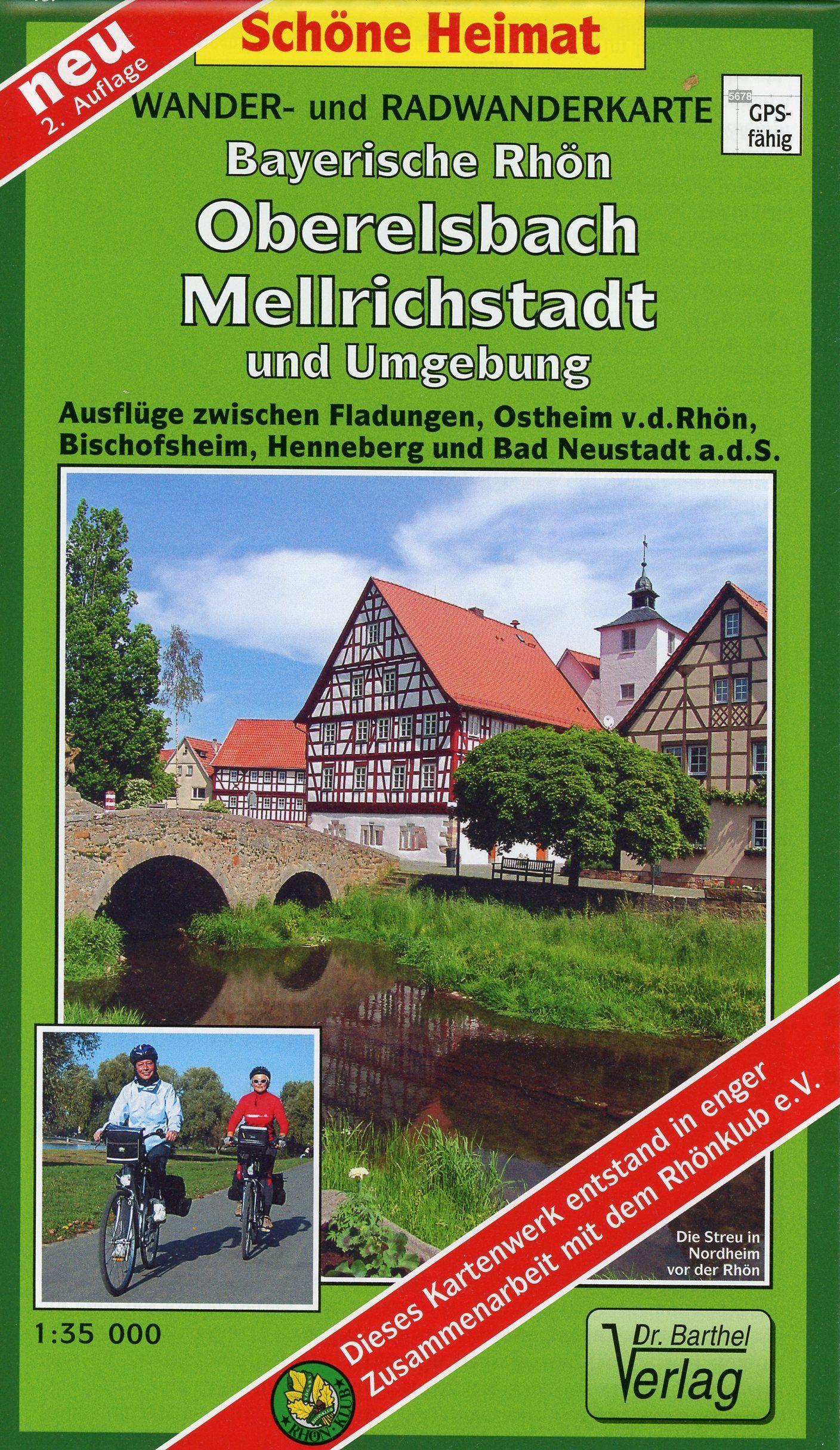 Bayerische Rhön, Oberelsbach, Mellrichstadt und Umgebung Radwander- und Wanderkarte 1 : 35 000