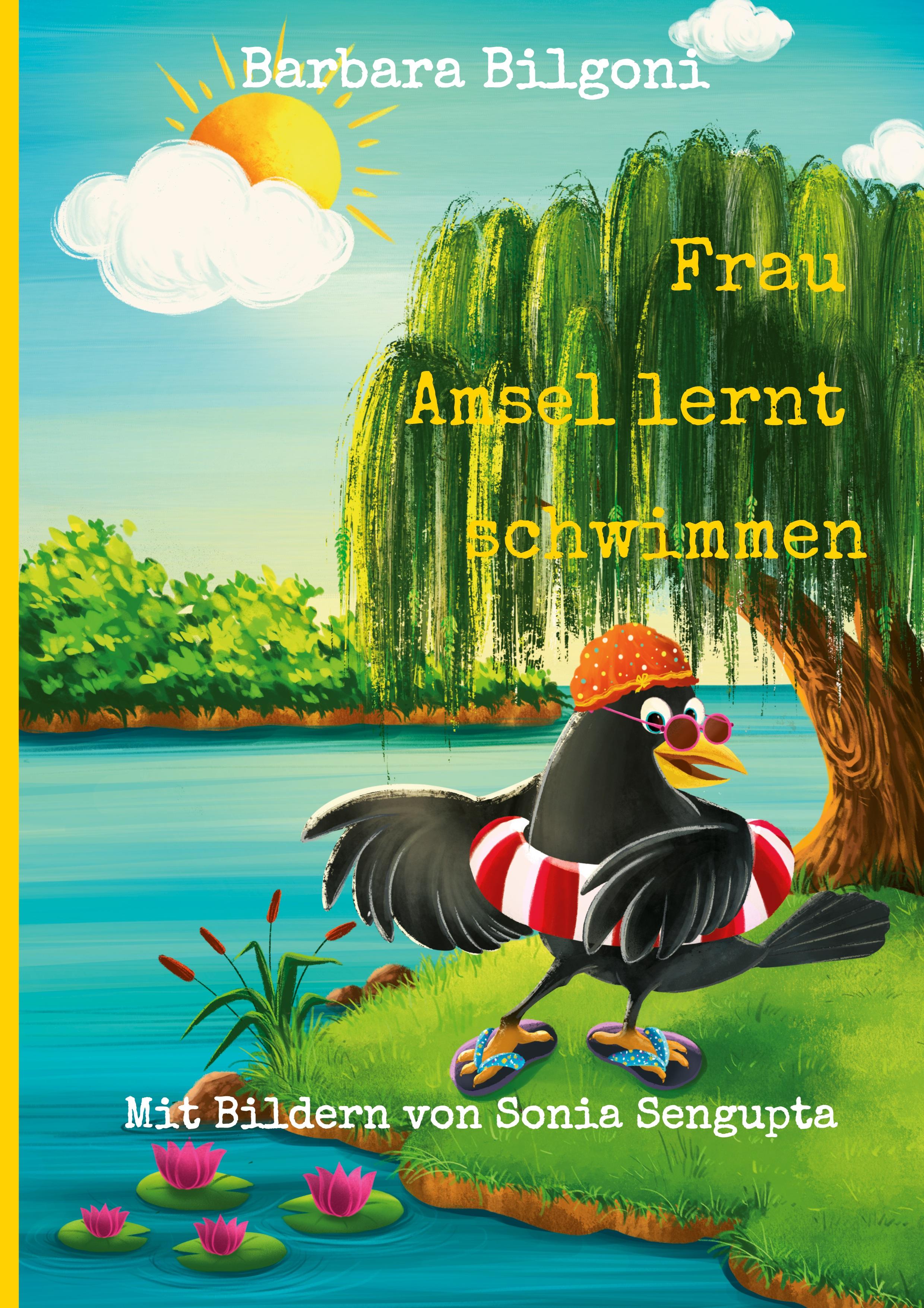 Frau Amsel lernt schwimmen