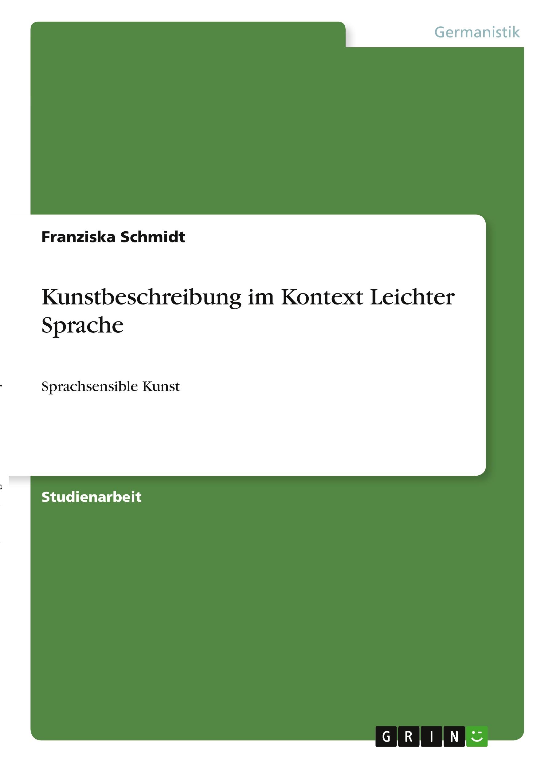 Kunstbeschreibung im Kontext Leichter Sprache