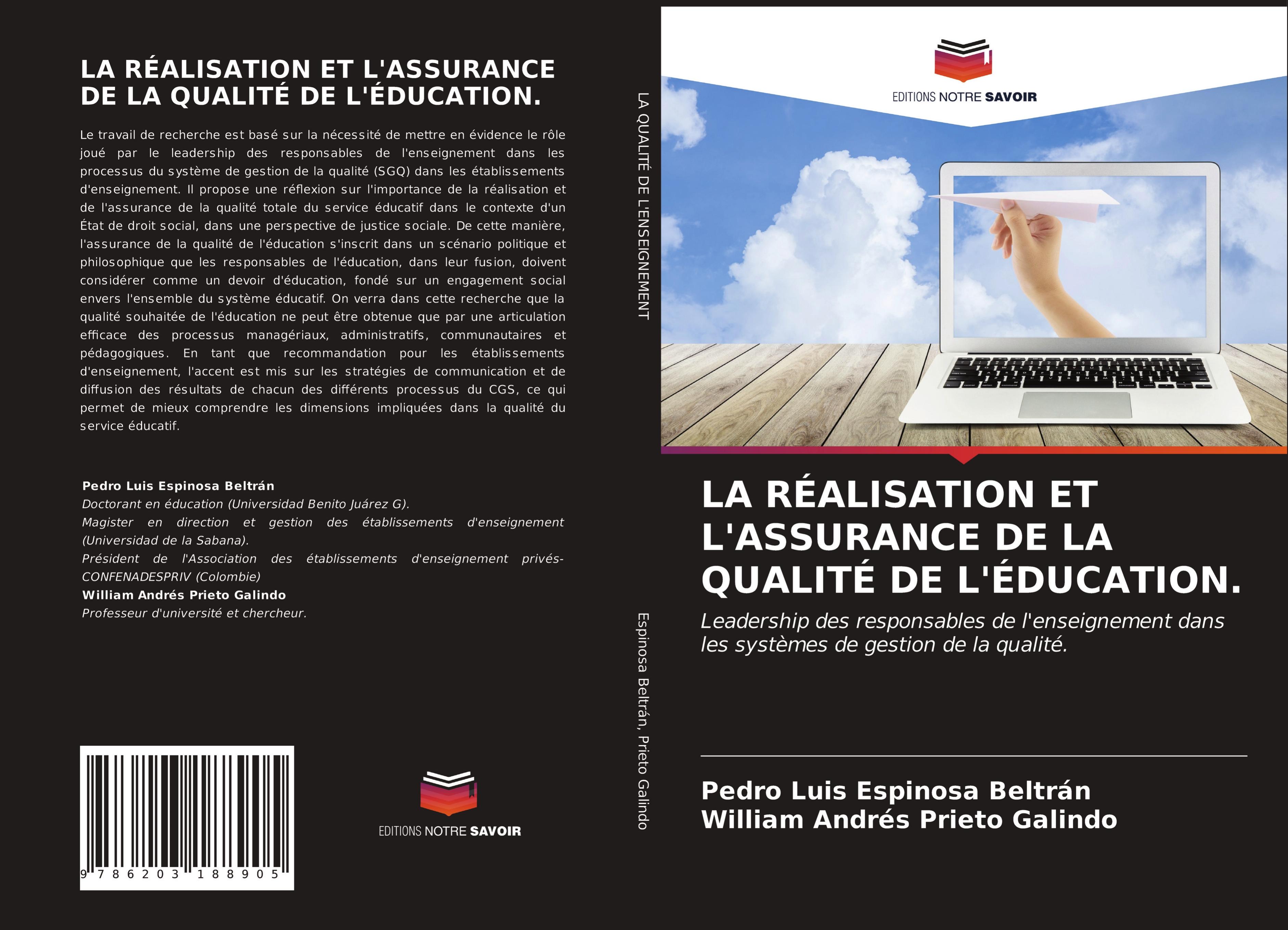 LA RÉALISATION ET L'ASSURANCE DE LA QUALITÉ DE L'ÉDUCATION.