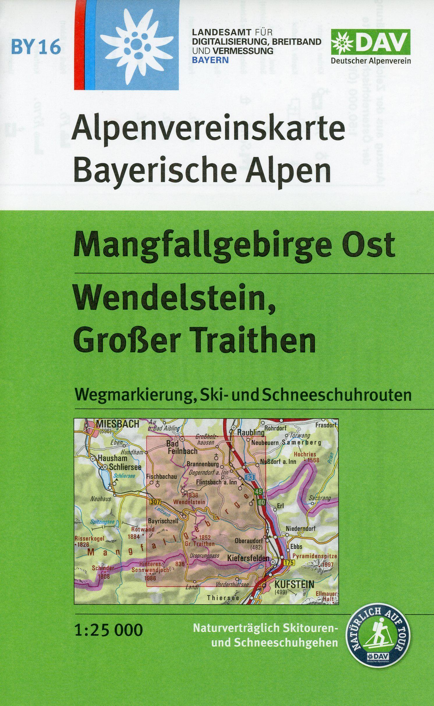 Mangfallgebirge Ost, Wendelstein, Großer Traithen 1:25 000