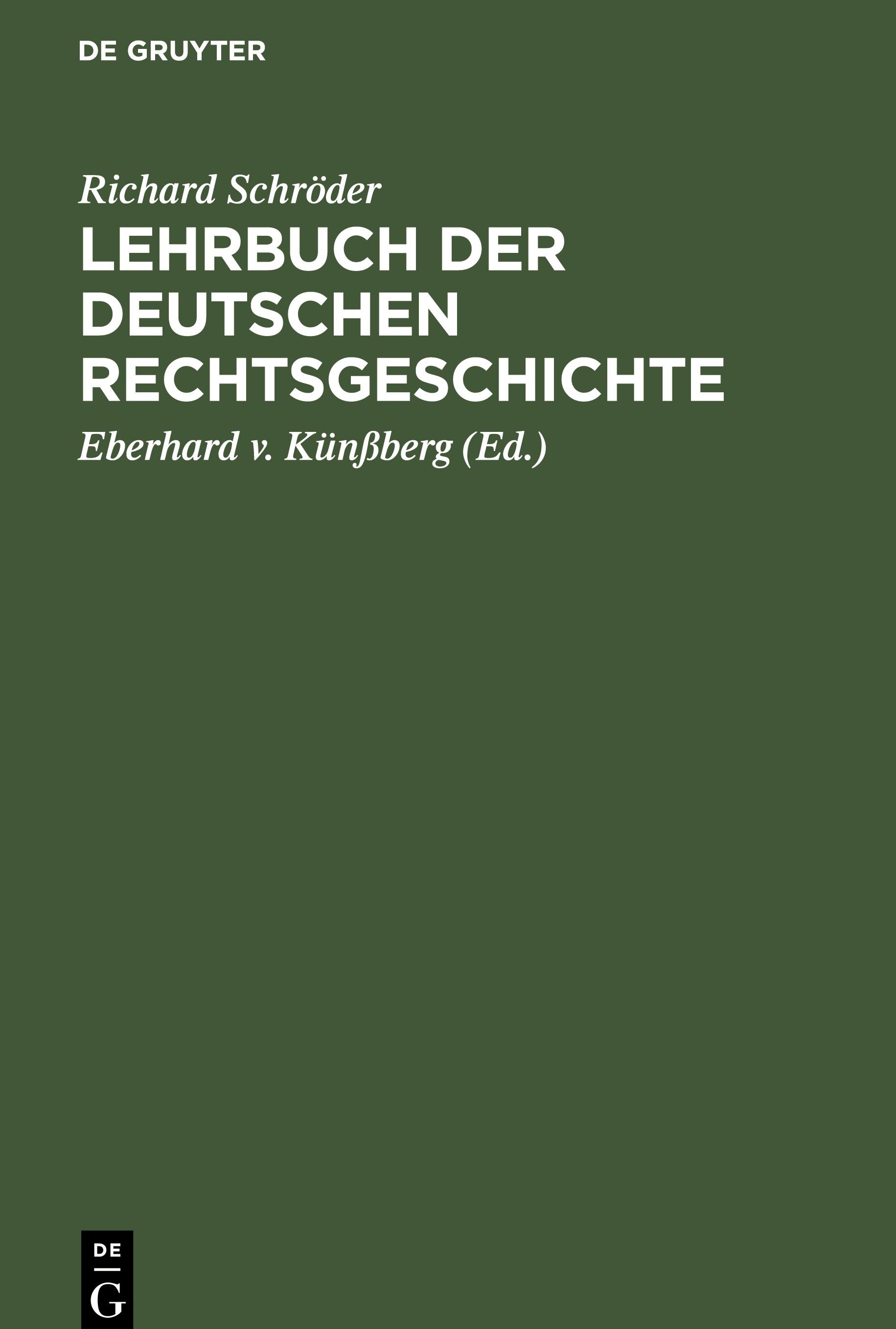 Lehrbuch der deutschen Rechtsgeschichte