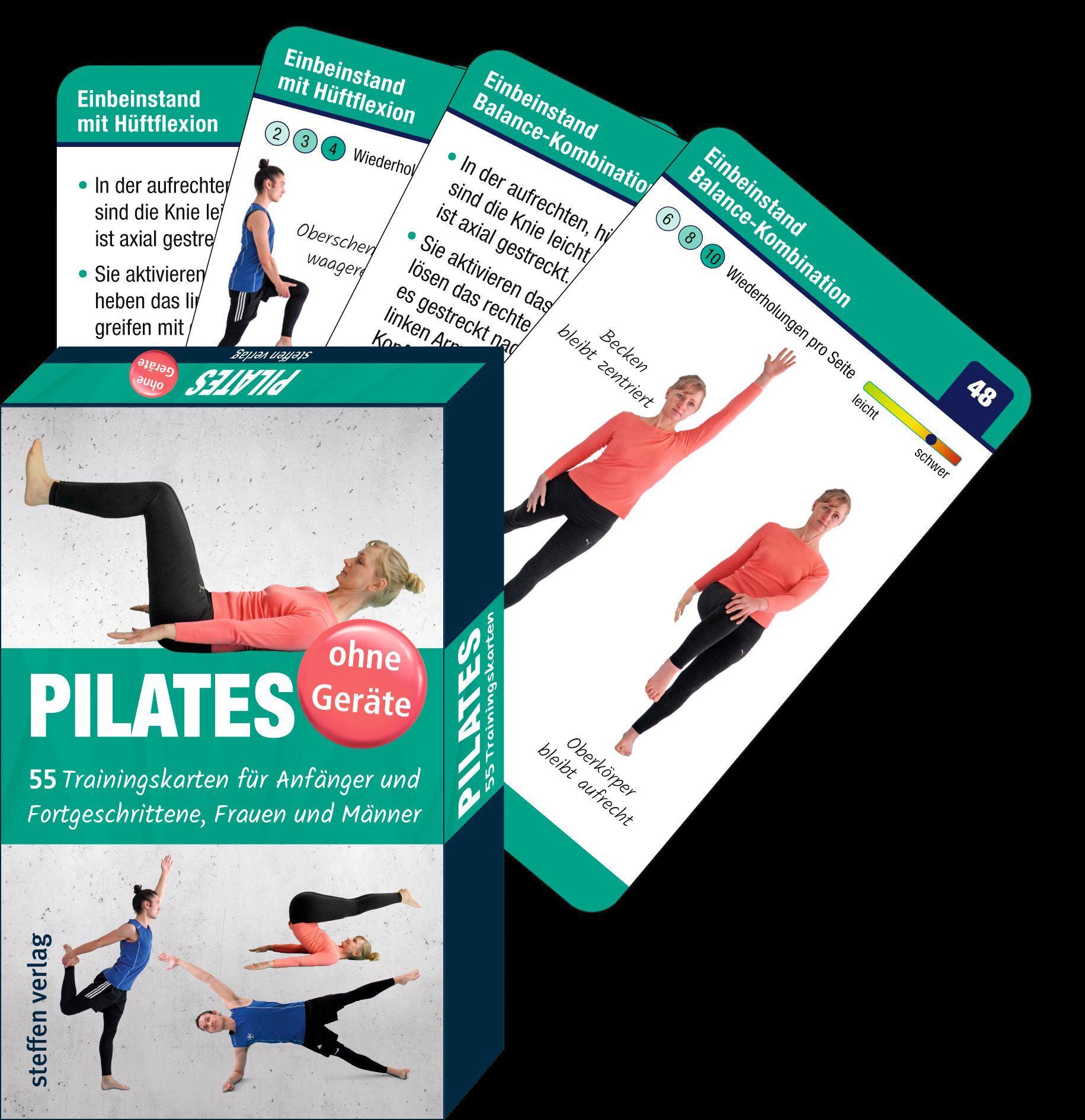 Trainingskarten: Pilates ohne Geräte