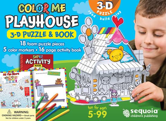 Color Me Playhouse: 3D Puzzle and Book