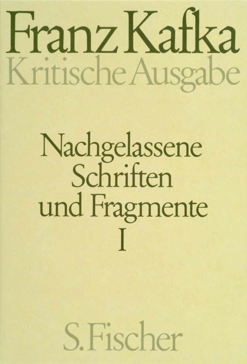 Nachgelassene Schriften und Fragmente I. Kritische Ausgabe