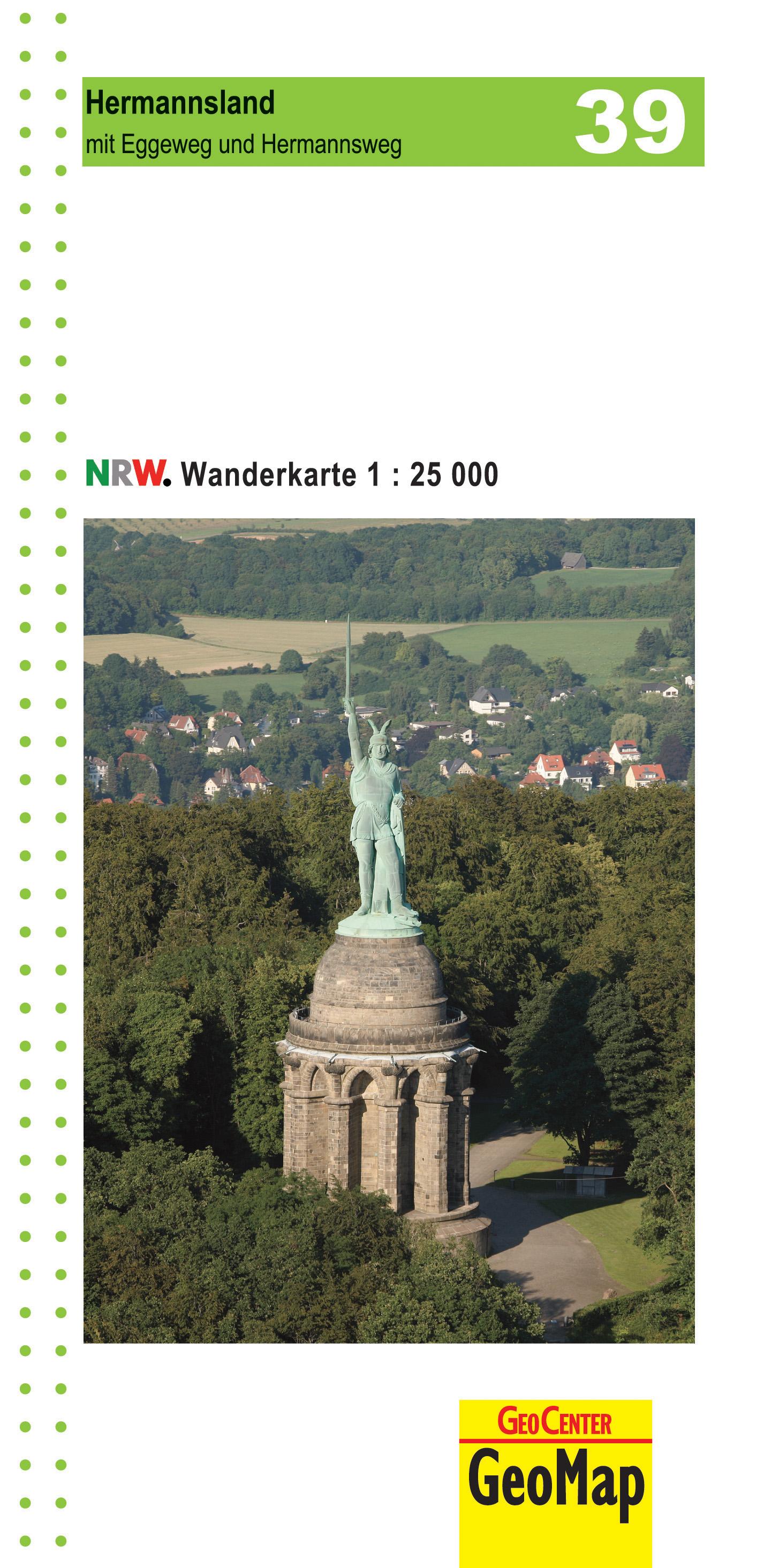 Wanderkarte Nordrhein-Westfalen 39 Hermannsland 1  : 25 000