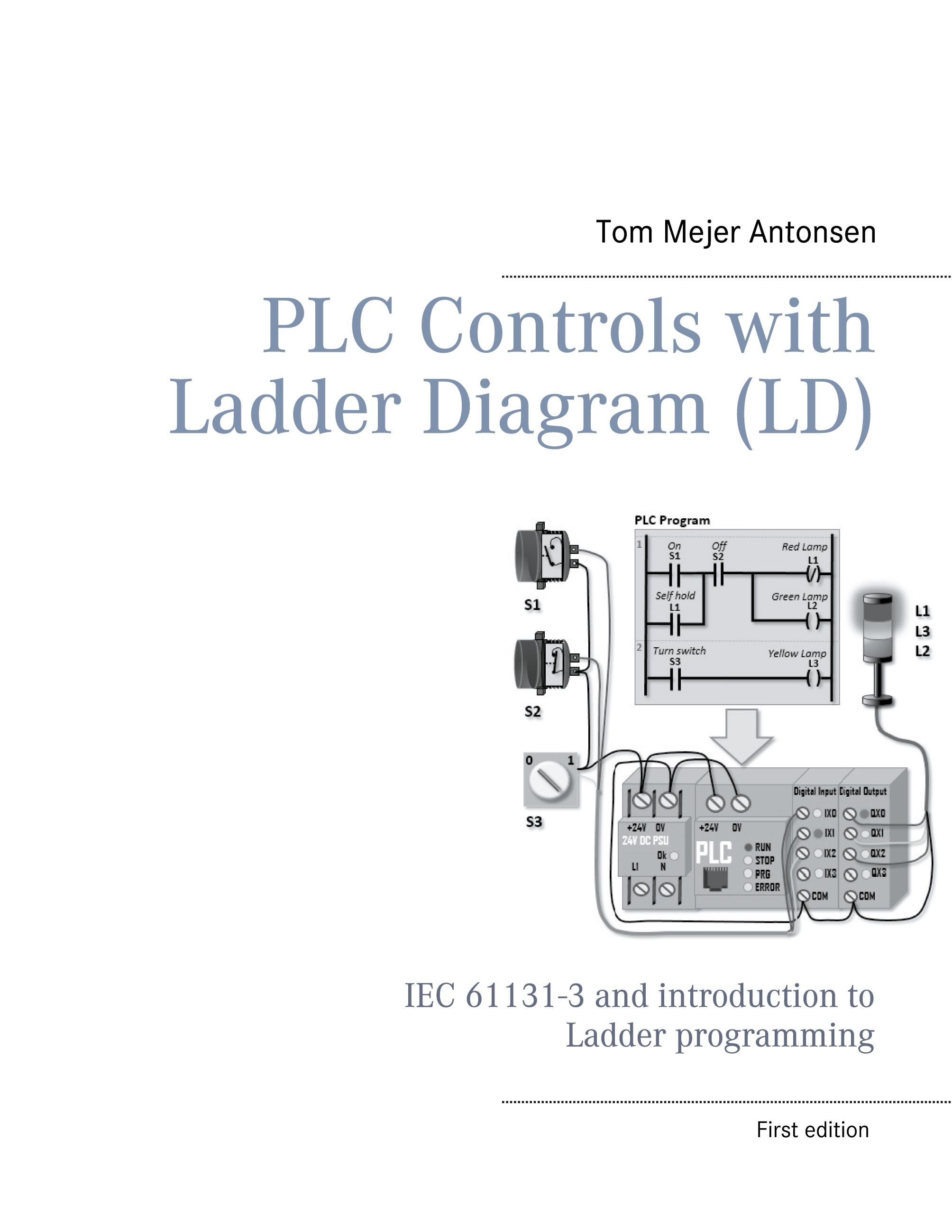 PLC Controls with Ladder Diagram (LD), Monochrome