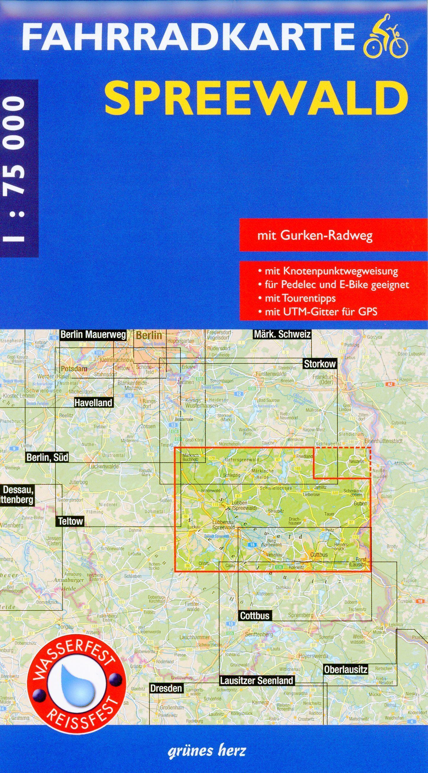 Fahrradkarte Spreewald 1:75 000