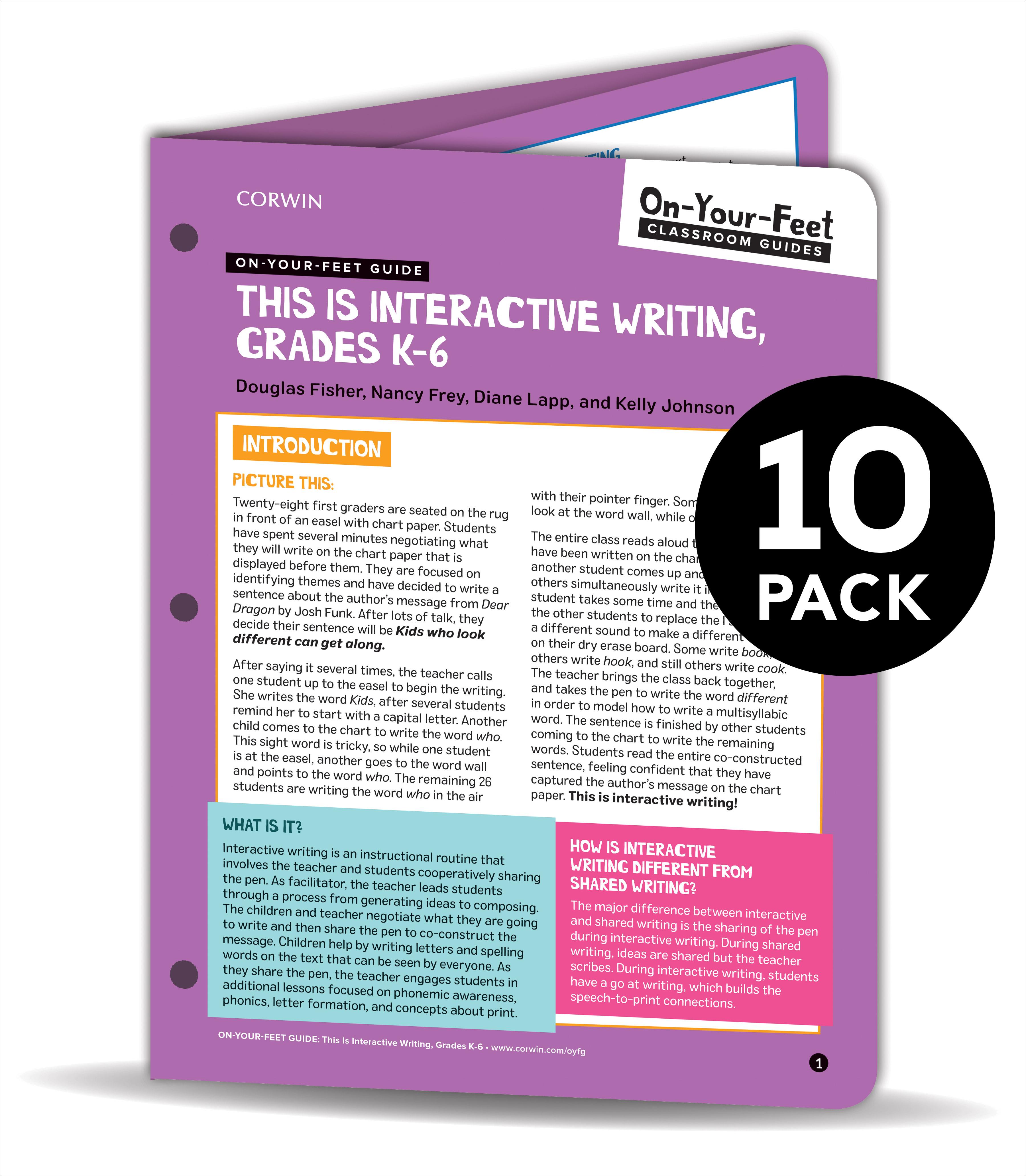 Bundle: Fisher: On-Your-Feet Guide: This Is Interactive Writing: 10 Pack