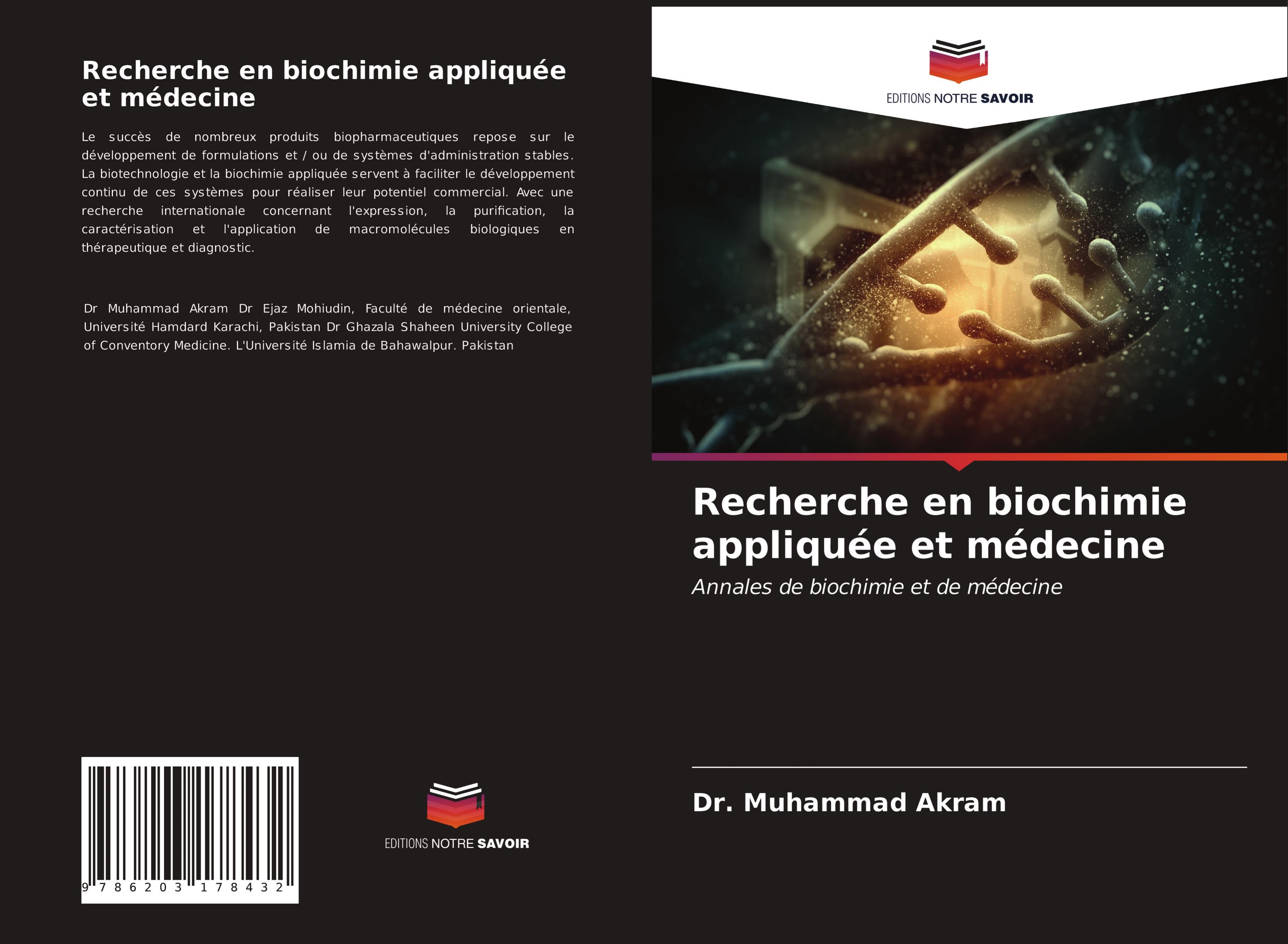 Recherche en biochimie appliquée et médecine