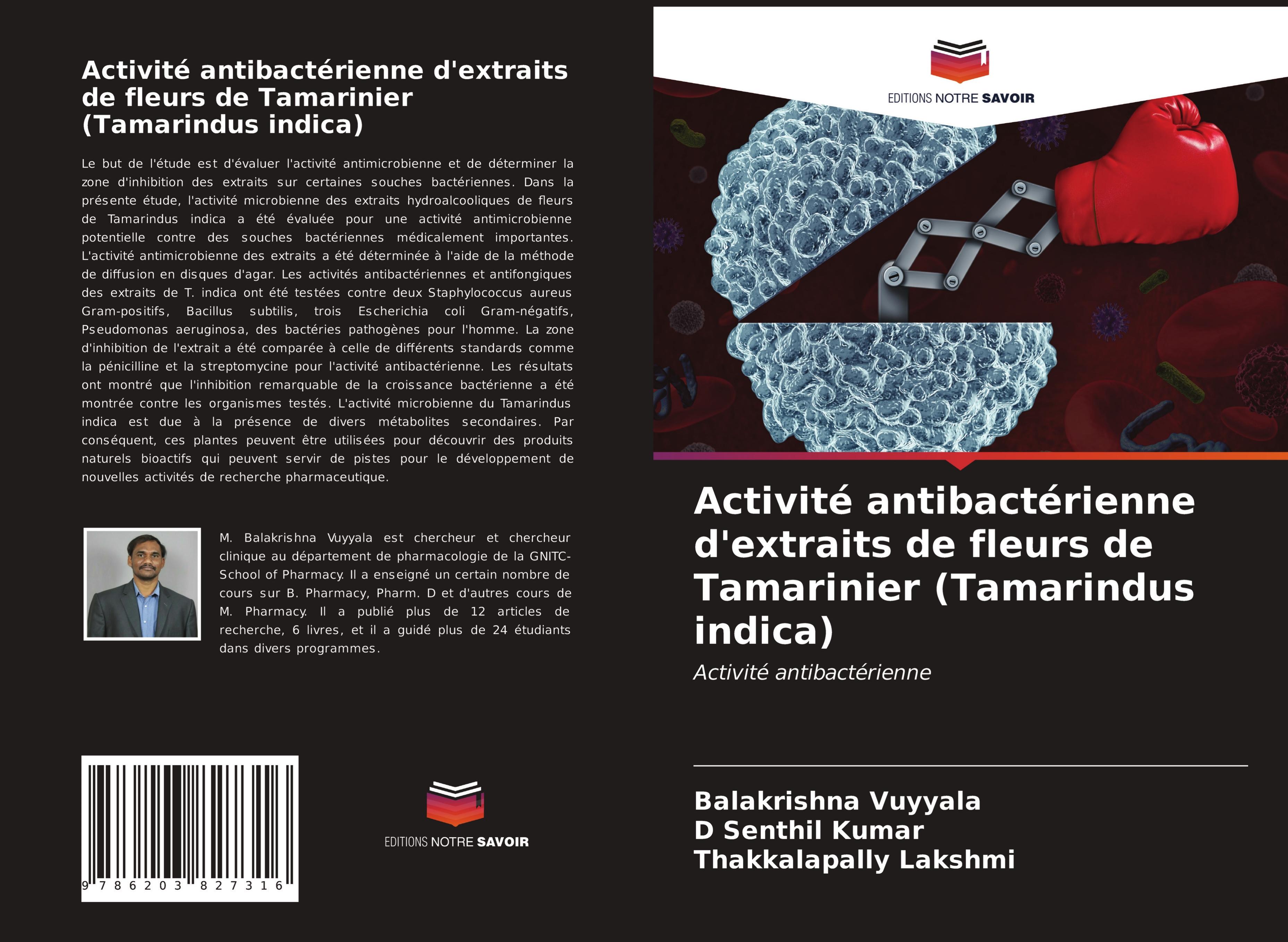 Activité antibactérienne d'extraits de fleurs de Tamarinier (Tamarindus indica)