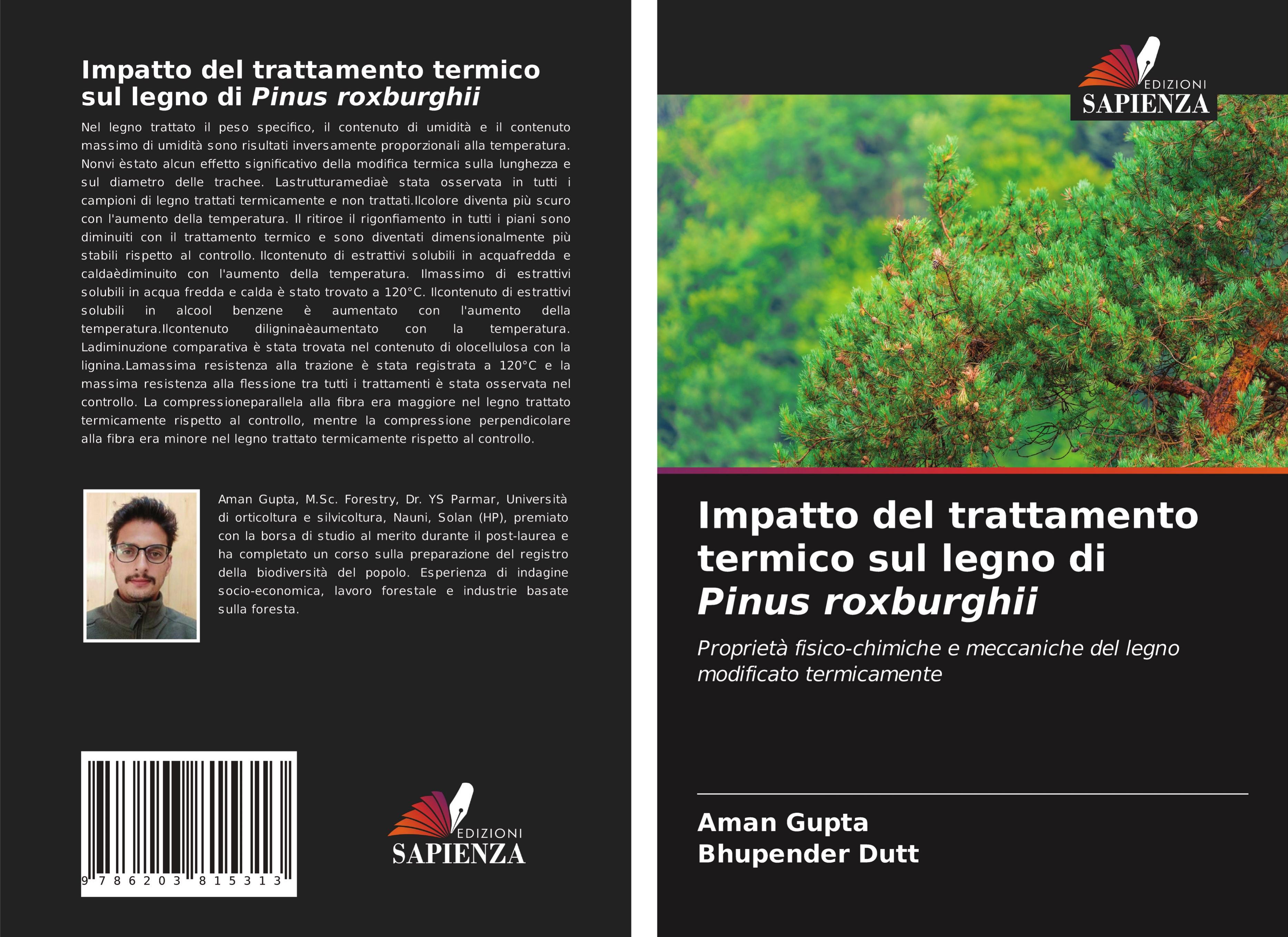 Impatto del trattamento termico sul legno di Pinus roxburghii