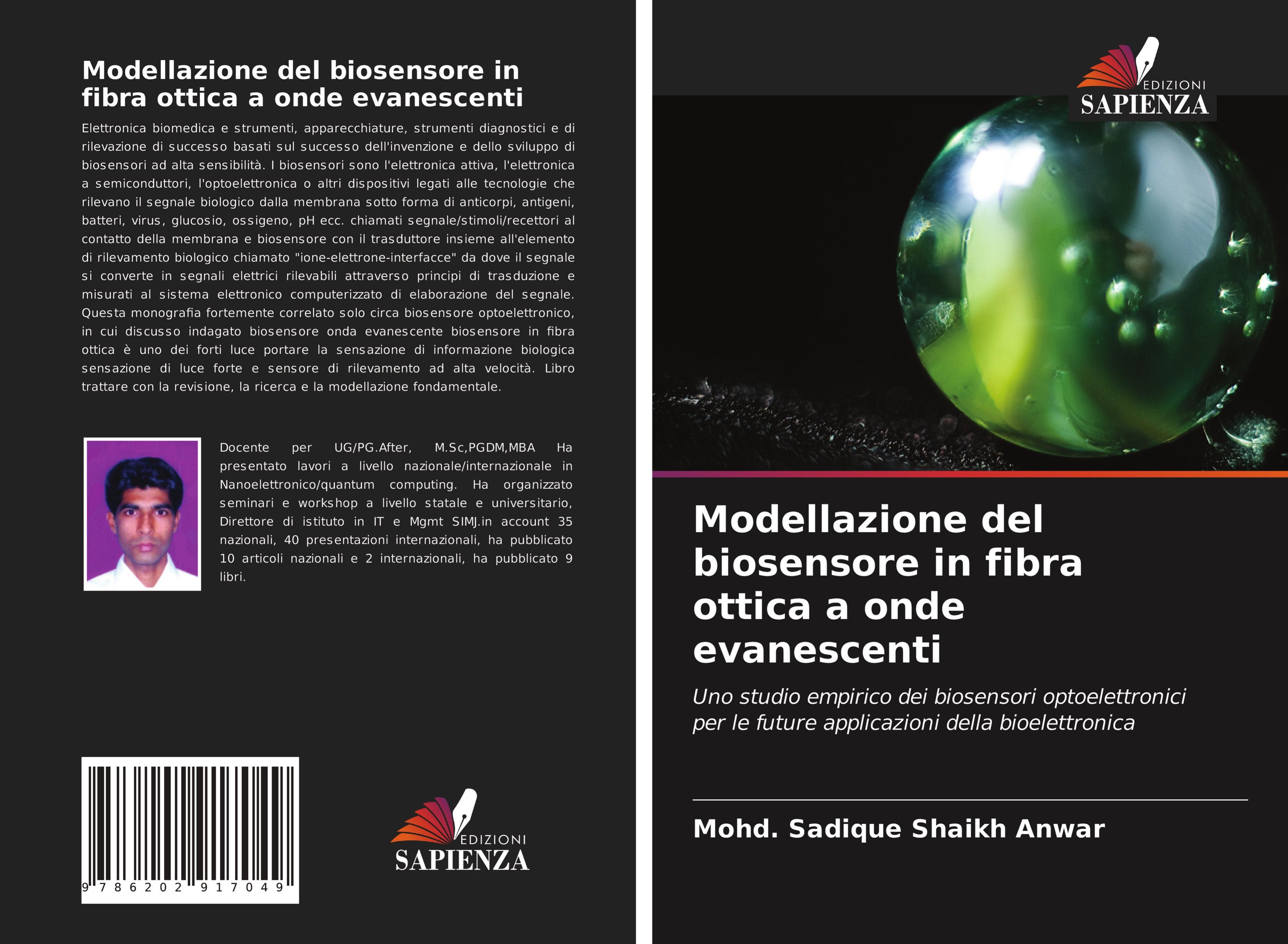 Modellazione del biosensore in fibra ottica a onde evanescenti