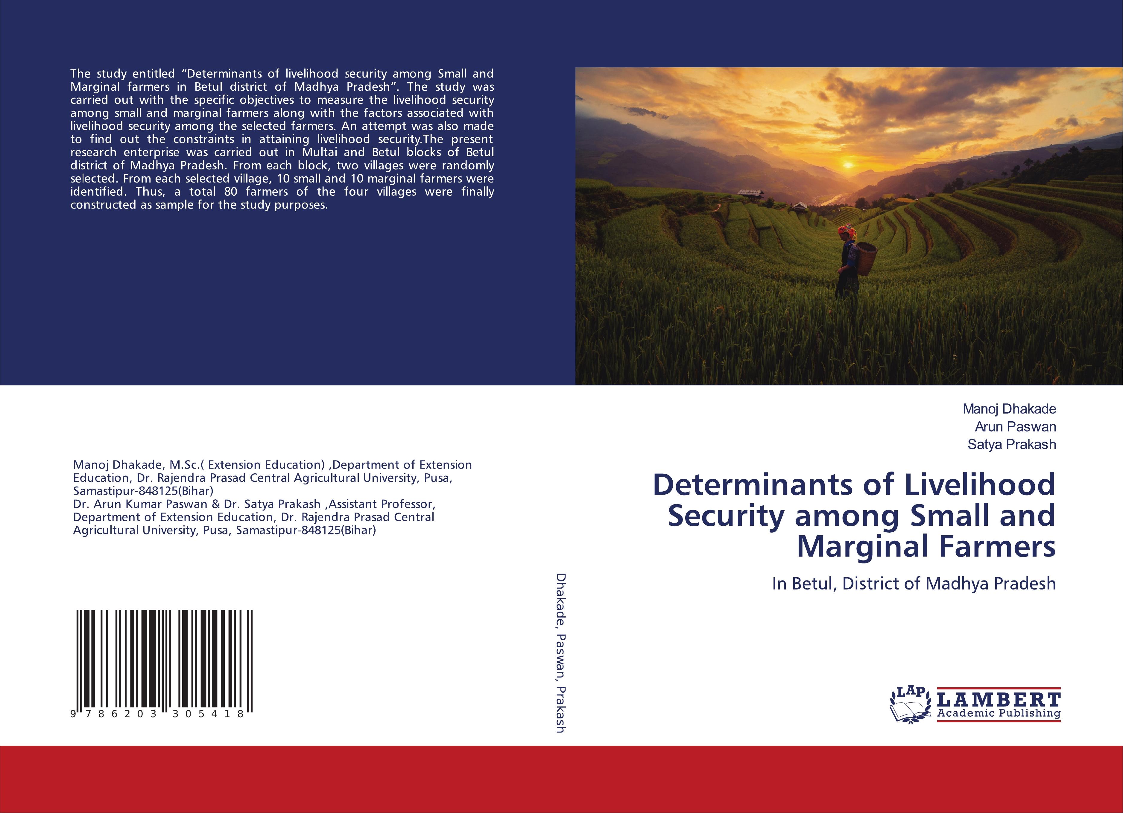 Determinants of Livelihood Security among Small and Marginal Farmers