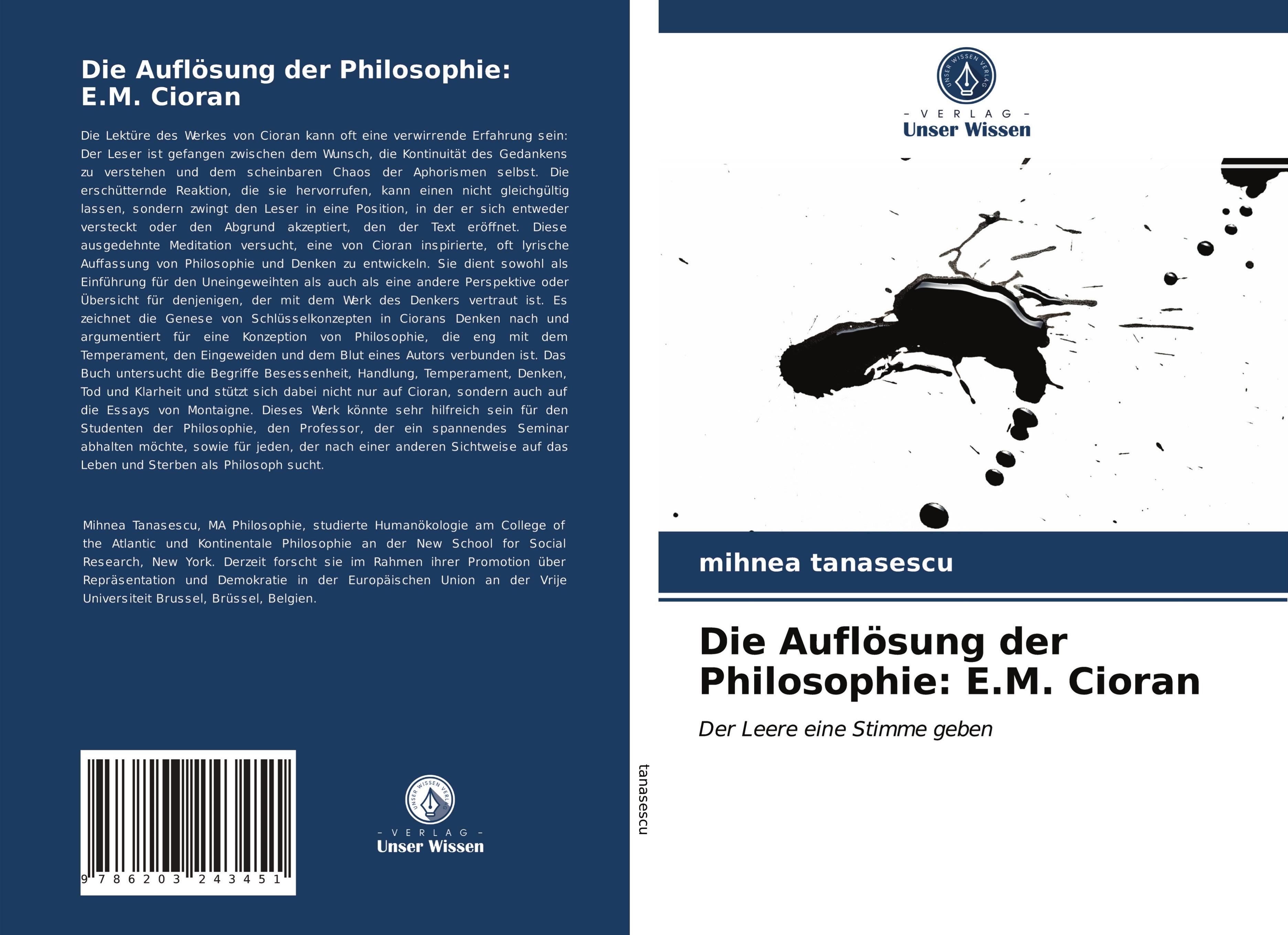 Die Auflösung der Philosophie: E.M. Cioran