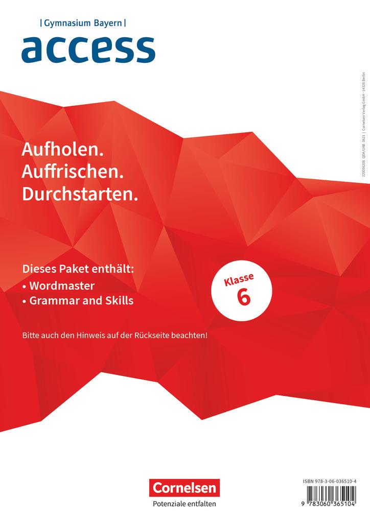 Access 6. Jahrgangsstufe. Bayern - Wordmaster und Grammar and Skills (Im Paket)