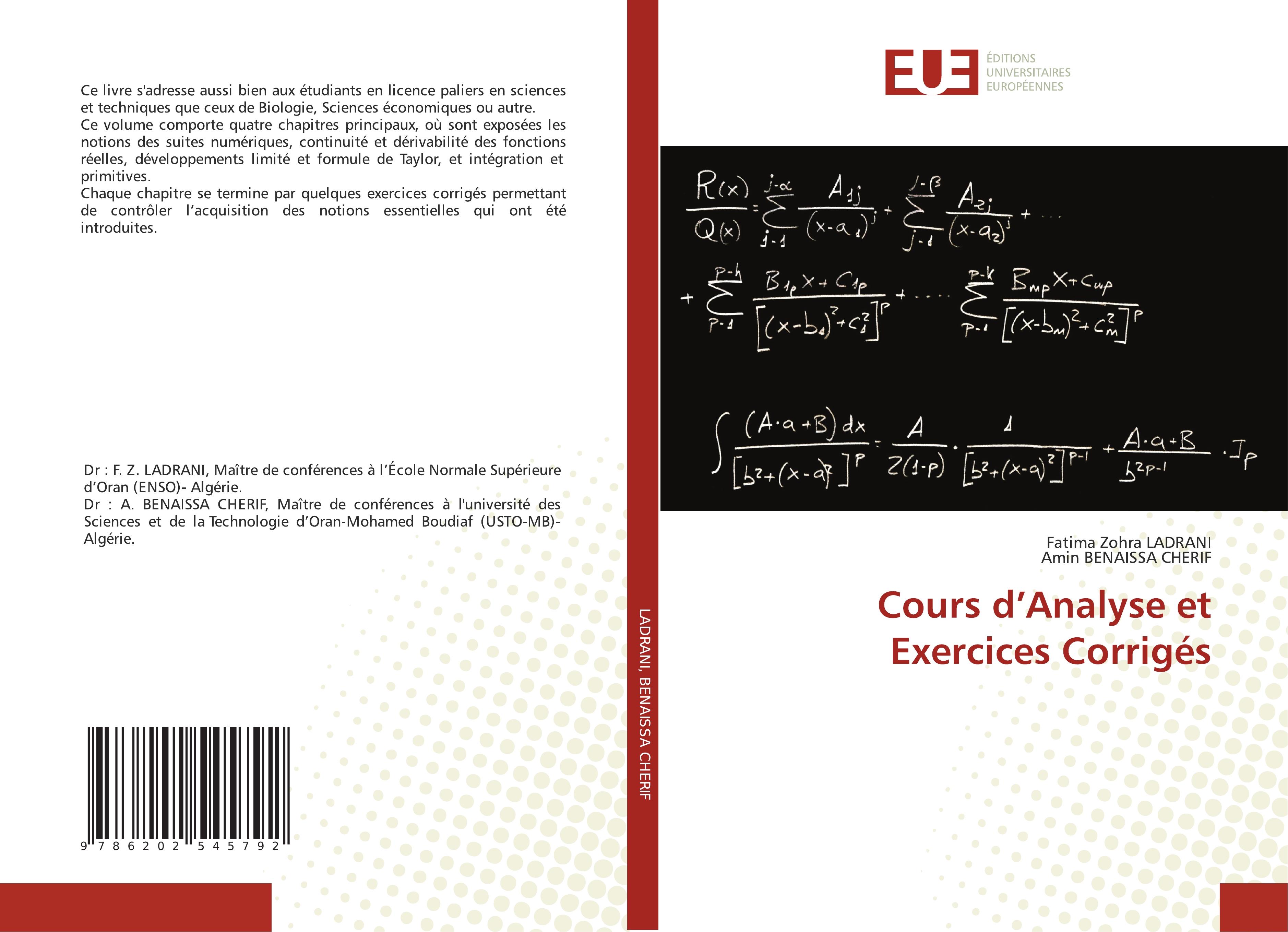 Cours d¿Analyse et Exercices Corrigés