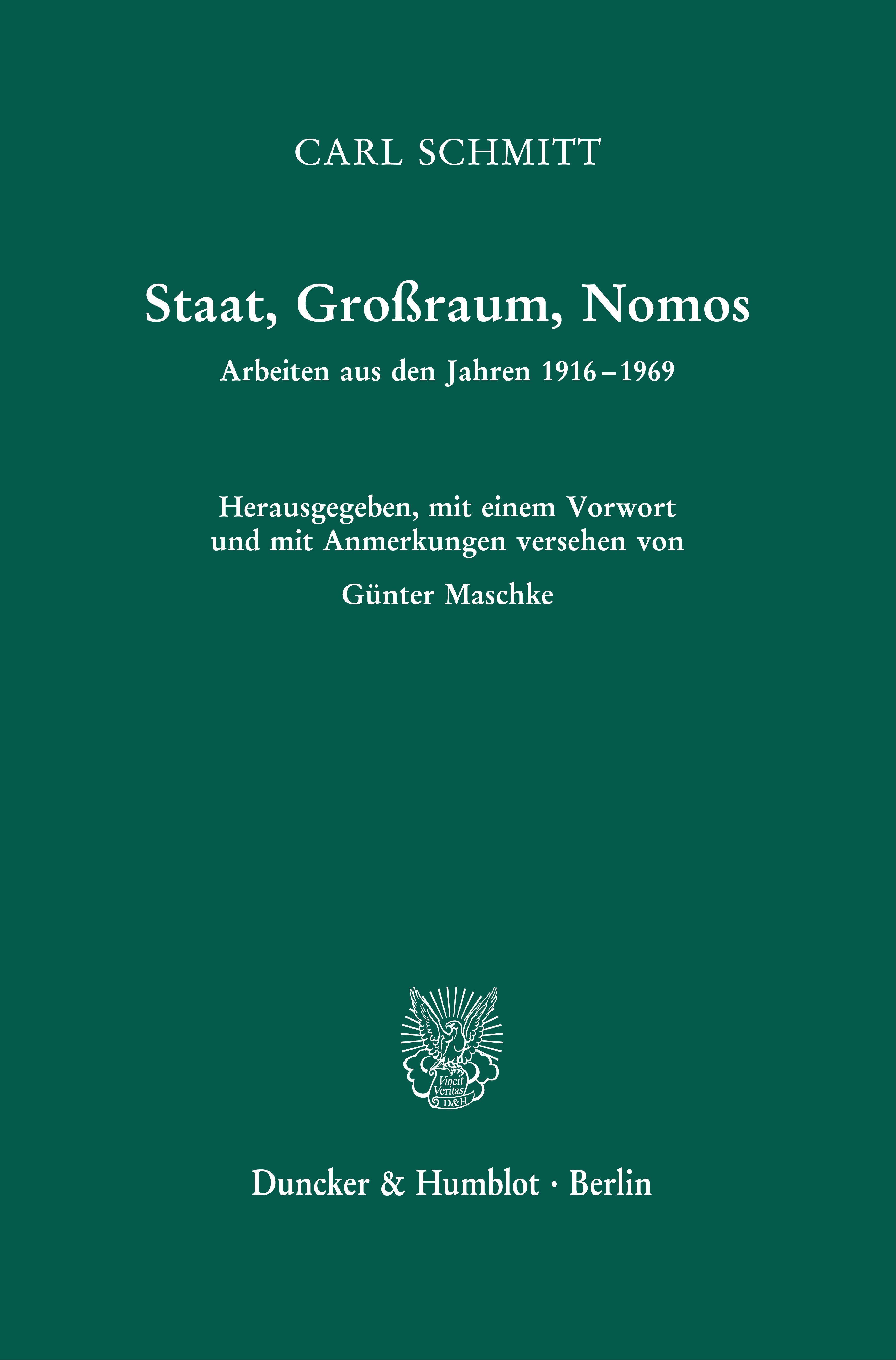 Staat, Großraum, Nomos