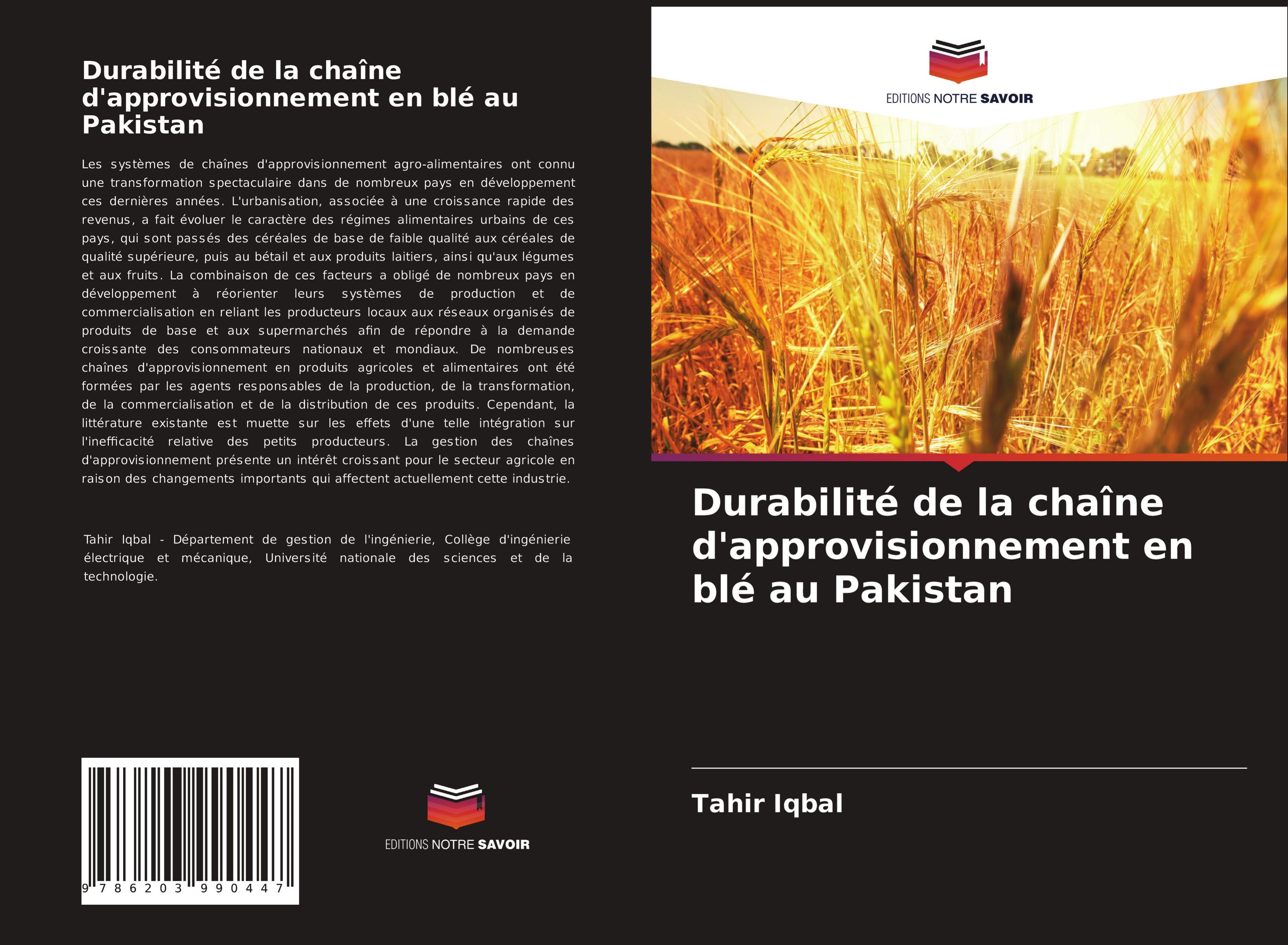 Durabilité de la chaîne d'approvisionnement en blé au Pakistan